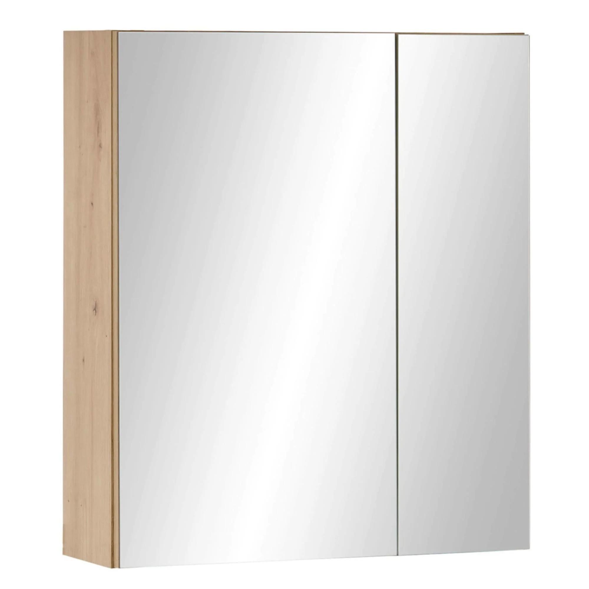 Austin Oak Mirrored Cabinet - 2 Door