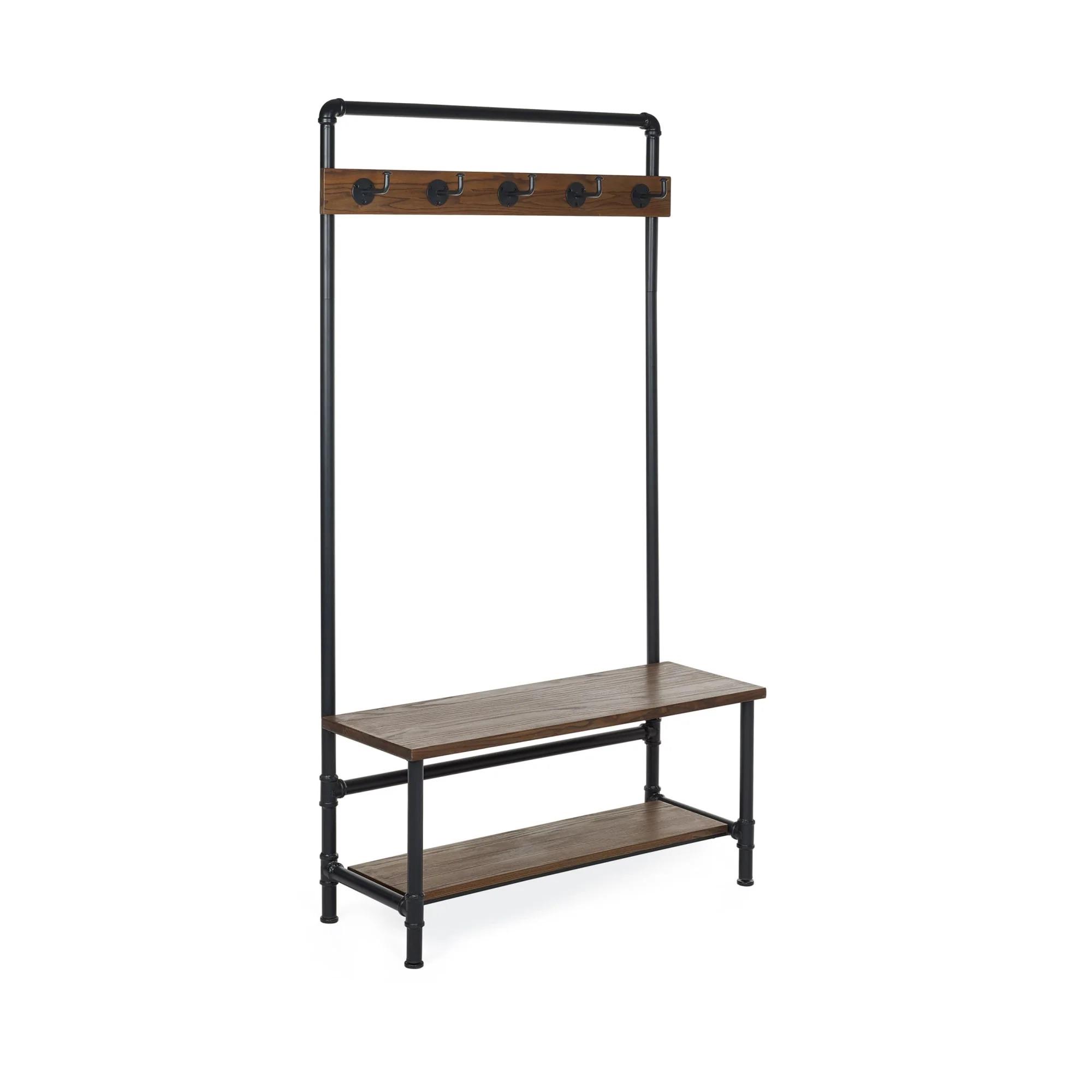 Boston Hallway Shoe Bench with Coat Rack