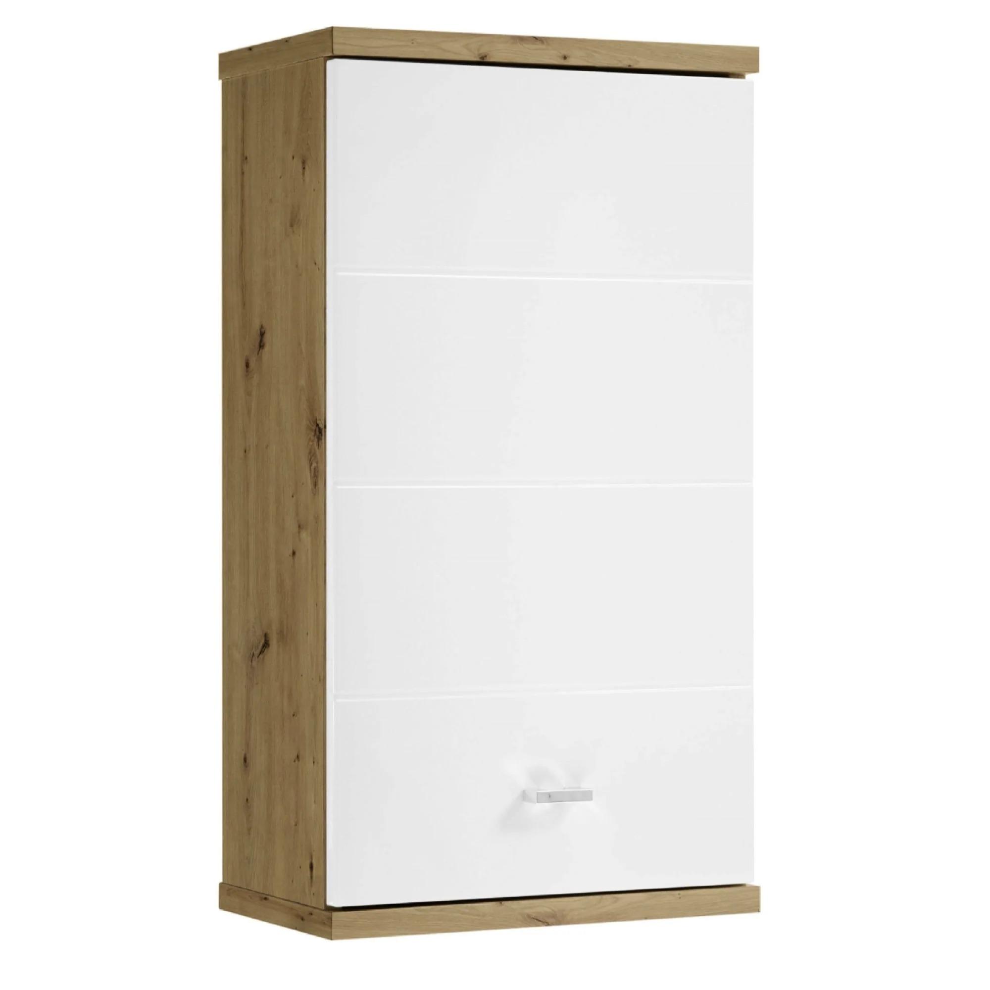 Pool White Gloss Wall Cabinet - 1 Door