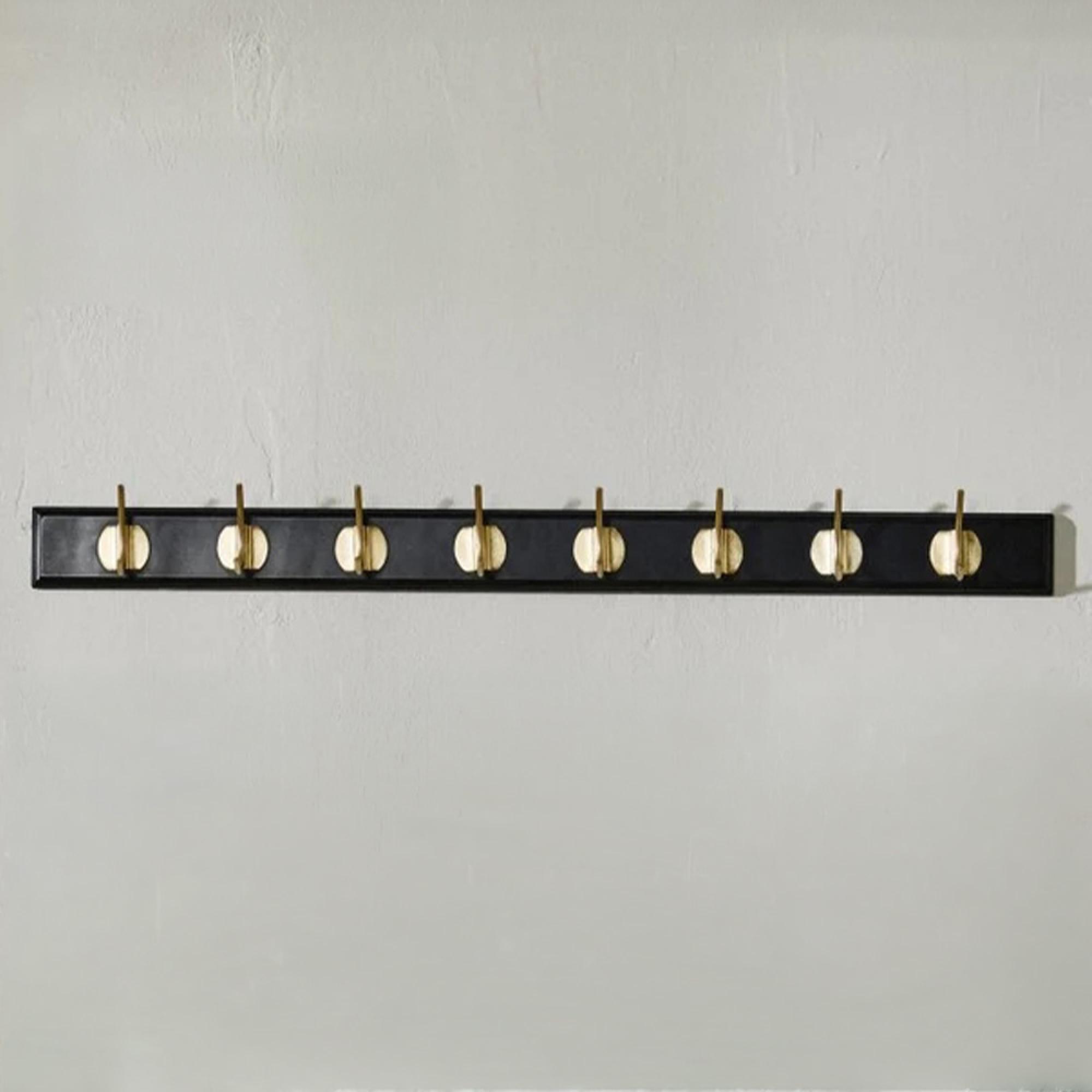 Edgy Coat Rack - Set of 2 - 8 Hooks - Black