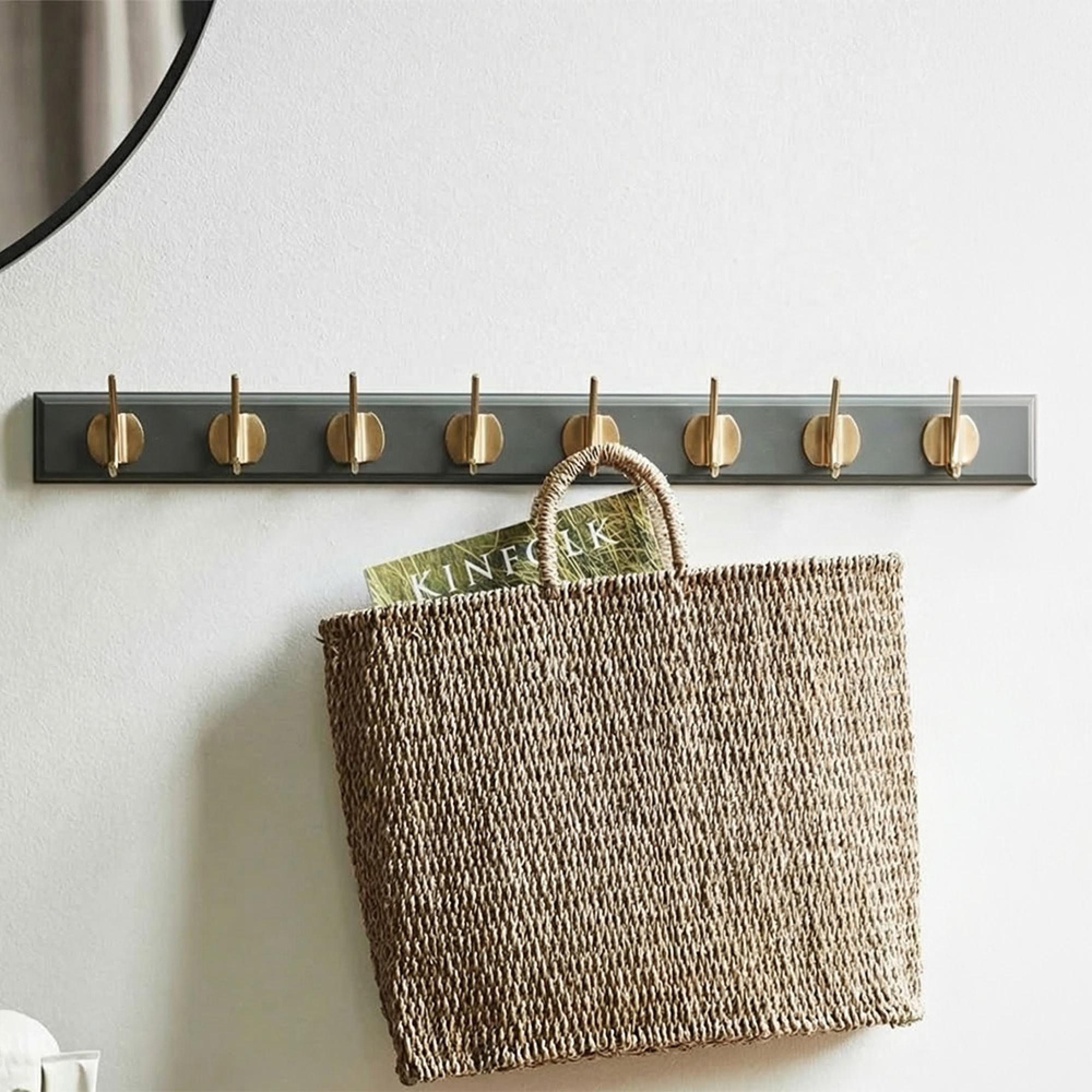 Edgy Coat Rack - Set of 2 - 8 Hooks - Grey