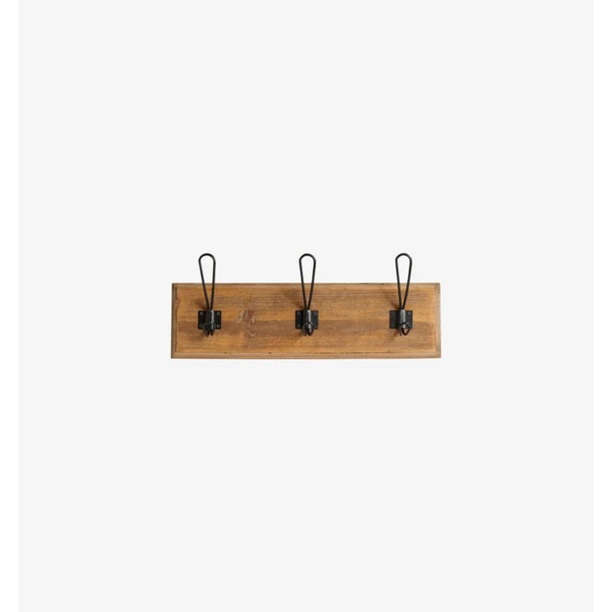 Caroni Coat Rack - Set of 2 - 3 Hooks - Natural