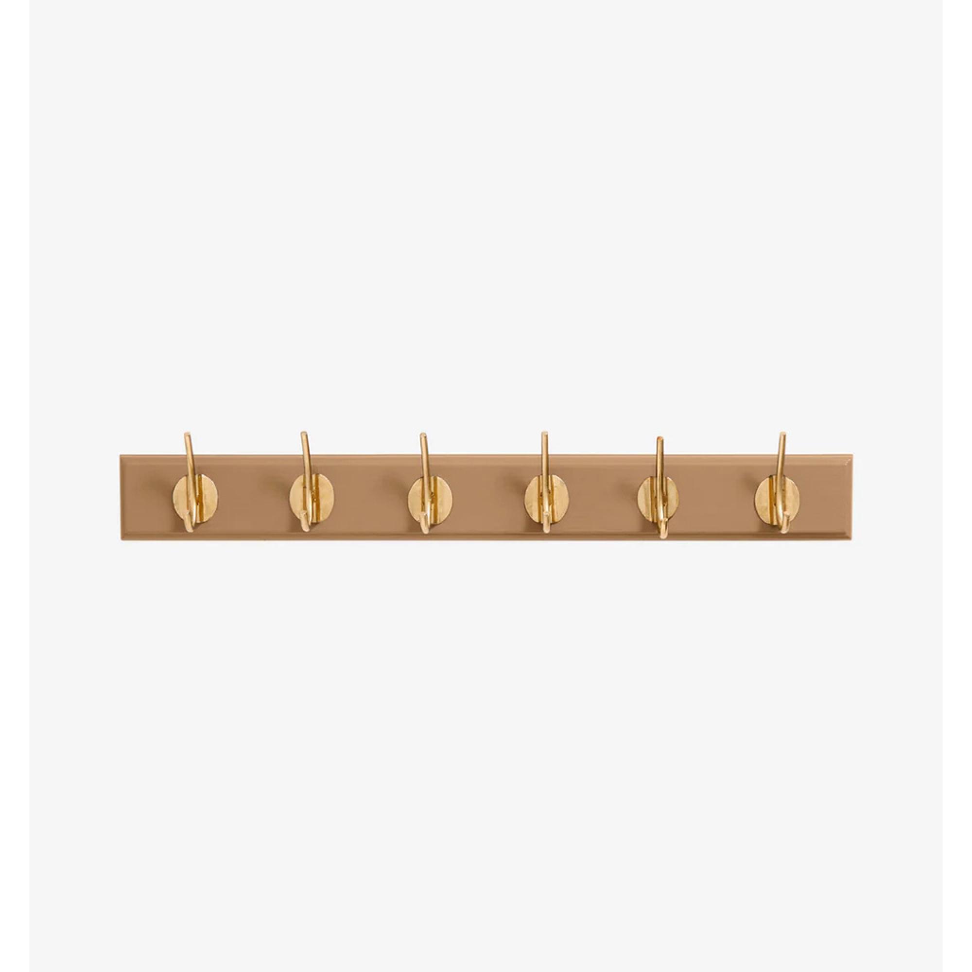 Edgy Coat Rack - Set of 2 - 6 Hooks - Brown
