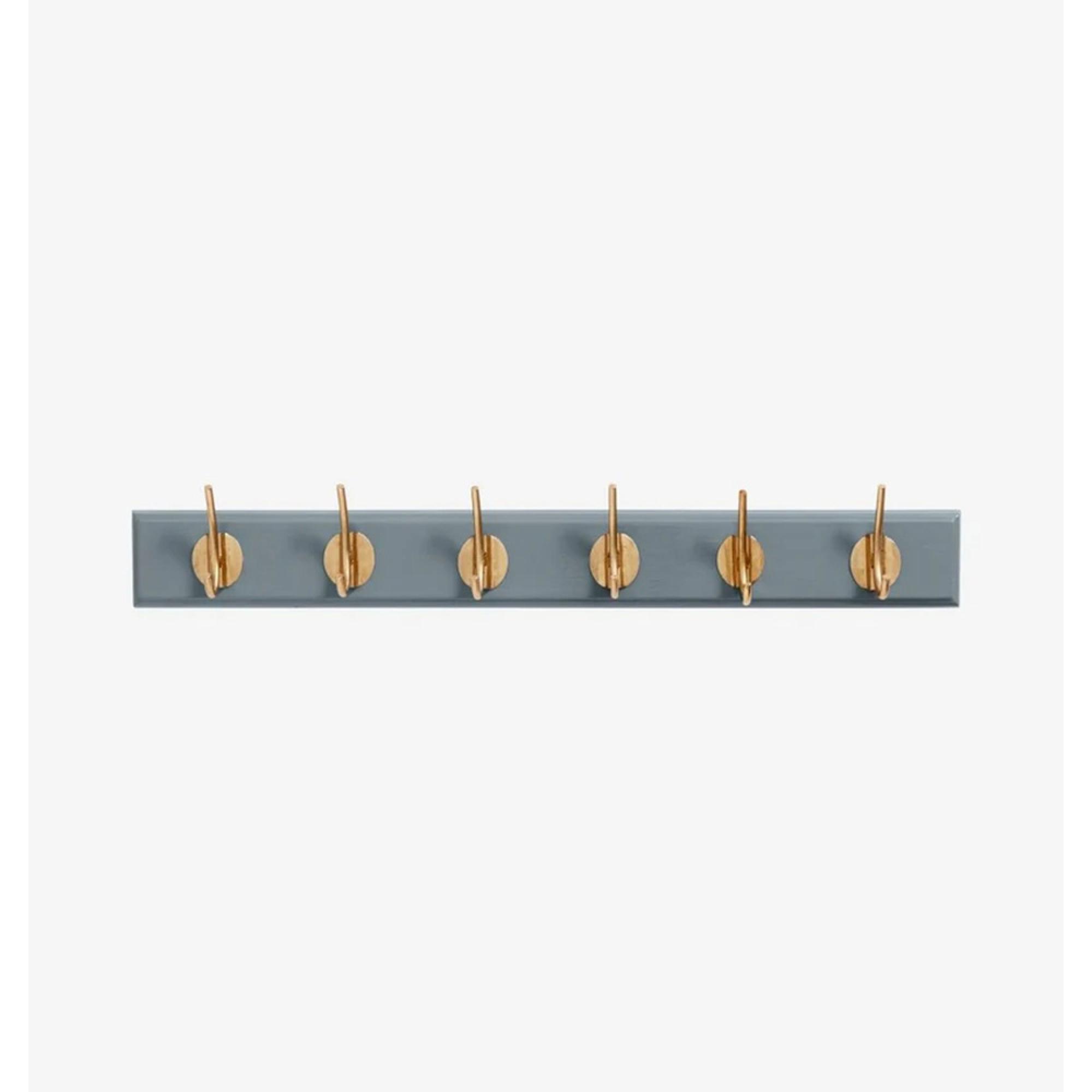 Edgy Coat Rack - Set of 2 - 6 Hooks - Grey