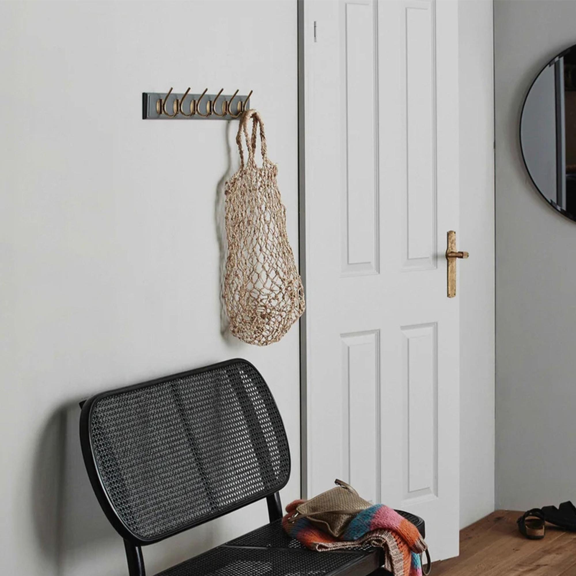 Edgy Coat Rack - Set of 2 - 6 Hooks - Grey