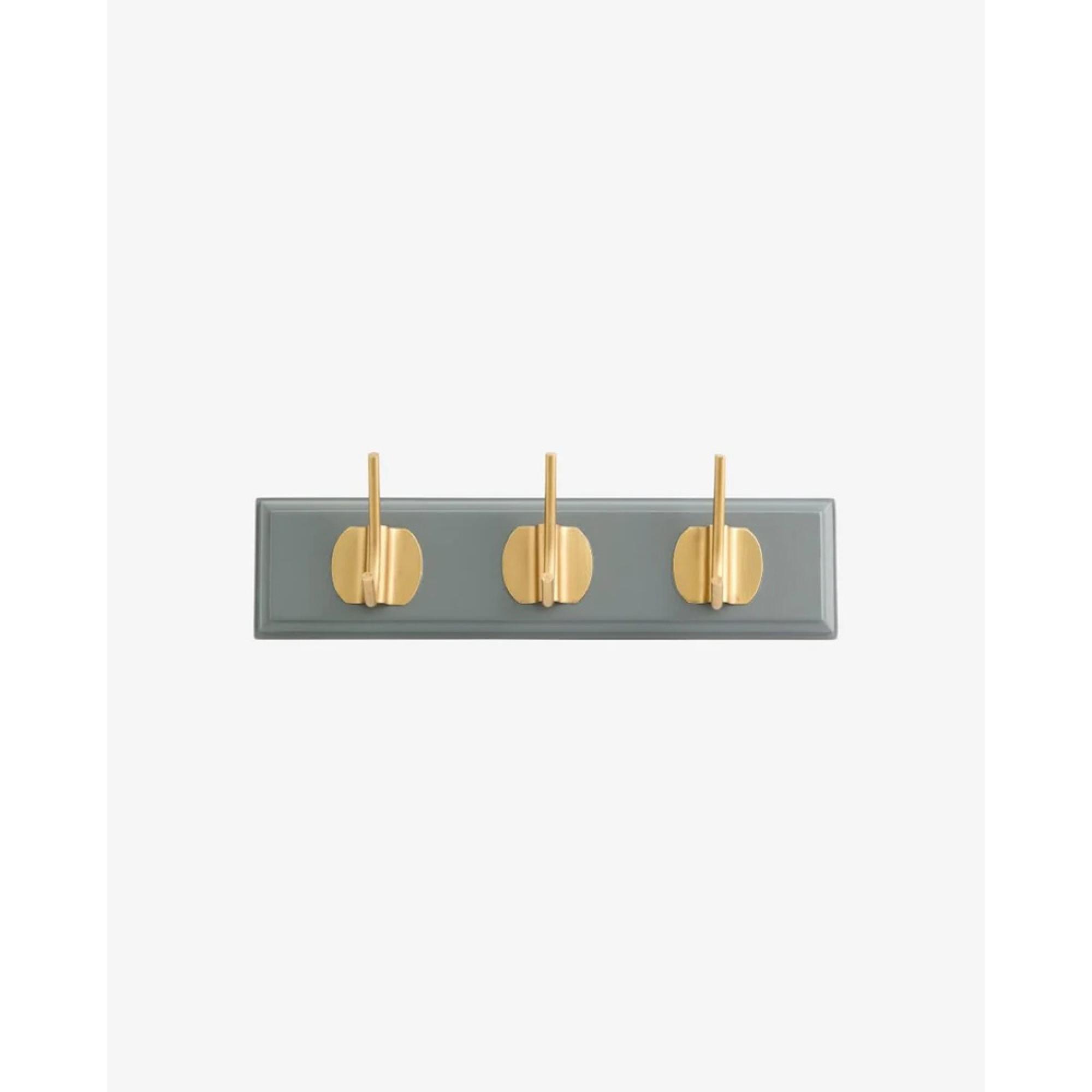 Edgy Coat Rack - Set of 4 - 3 Hooks - Grey