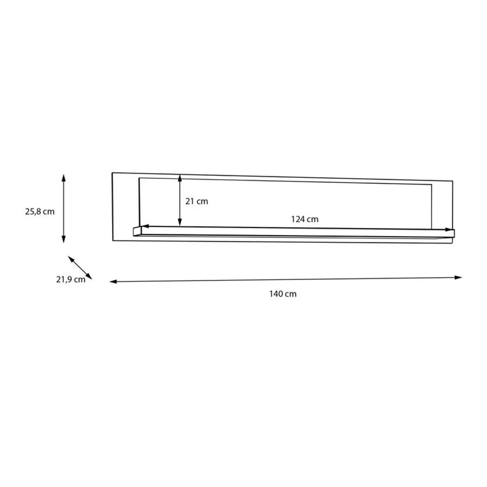 Chevron Wall Shelf - Oak