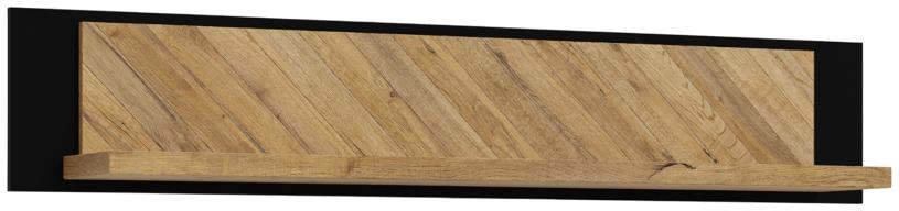 Chevron Oak Effect Wall Shelf
