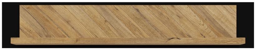 Chevron Oak Effect Wall Shelf