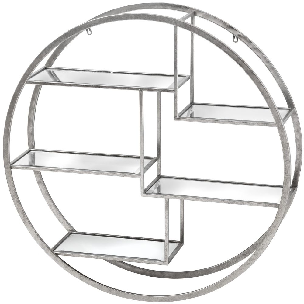 Circular Wall Shelf - Large - Silver - Multi Shelf