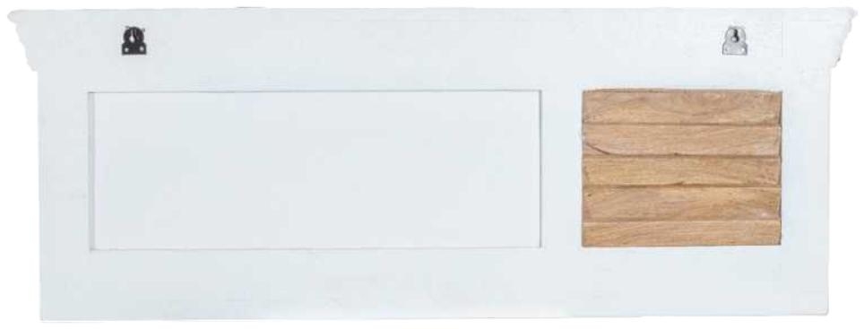 Coastal White and Wood Wall Coat Hook Hanger