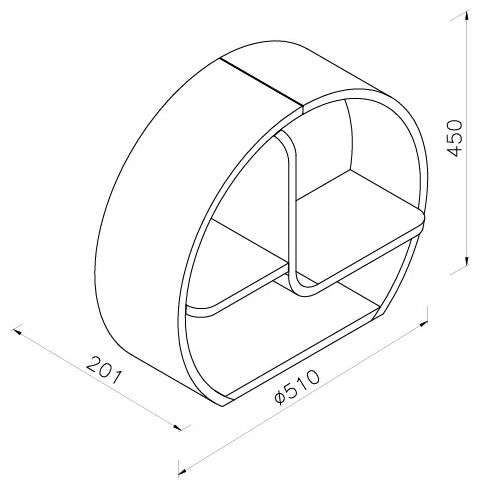 San Francisco Wall Shelf - Walnut - JF713