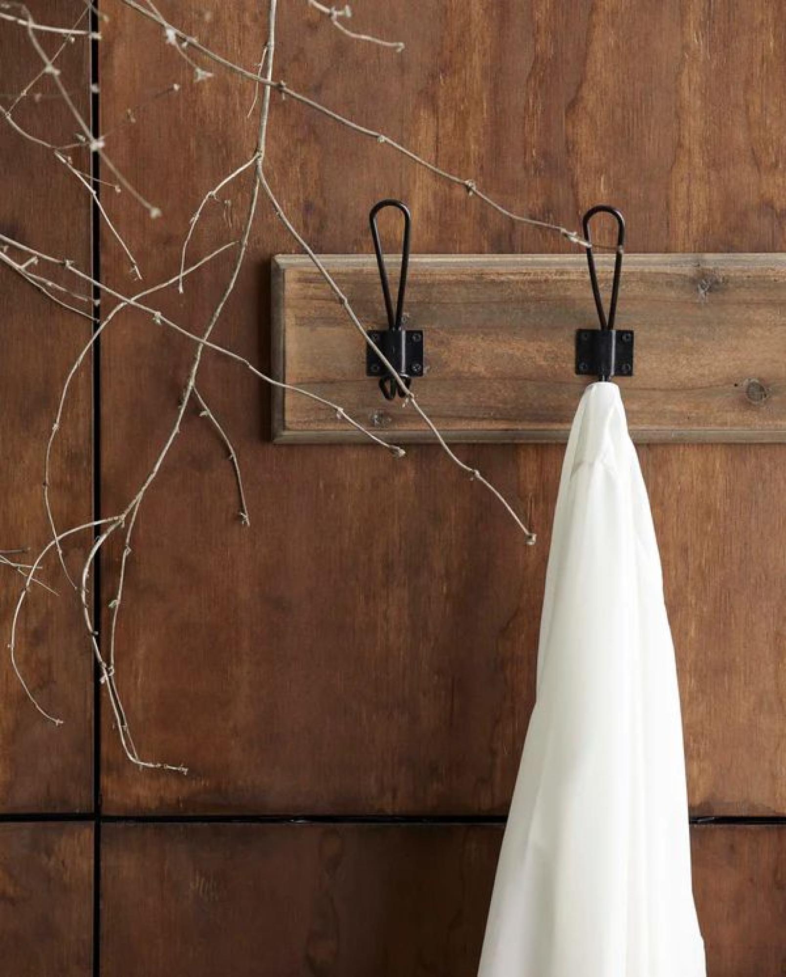 Caroni Coat Rack - Set of 2 - 5 Hooks - Natural