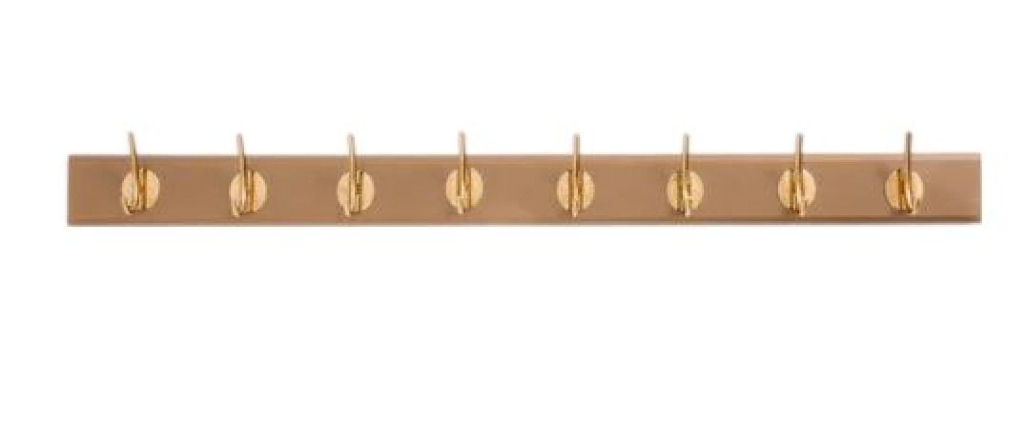 Edgy Brown 8 Hooks Coat Rack (Set of 2)