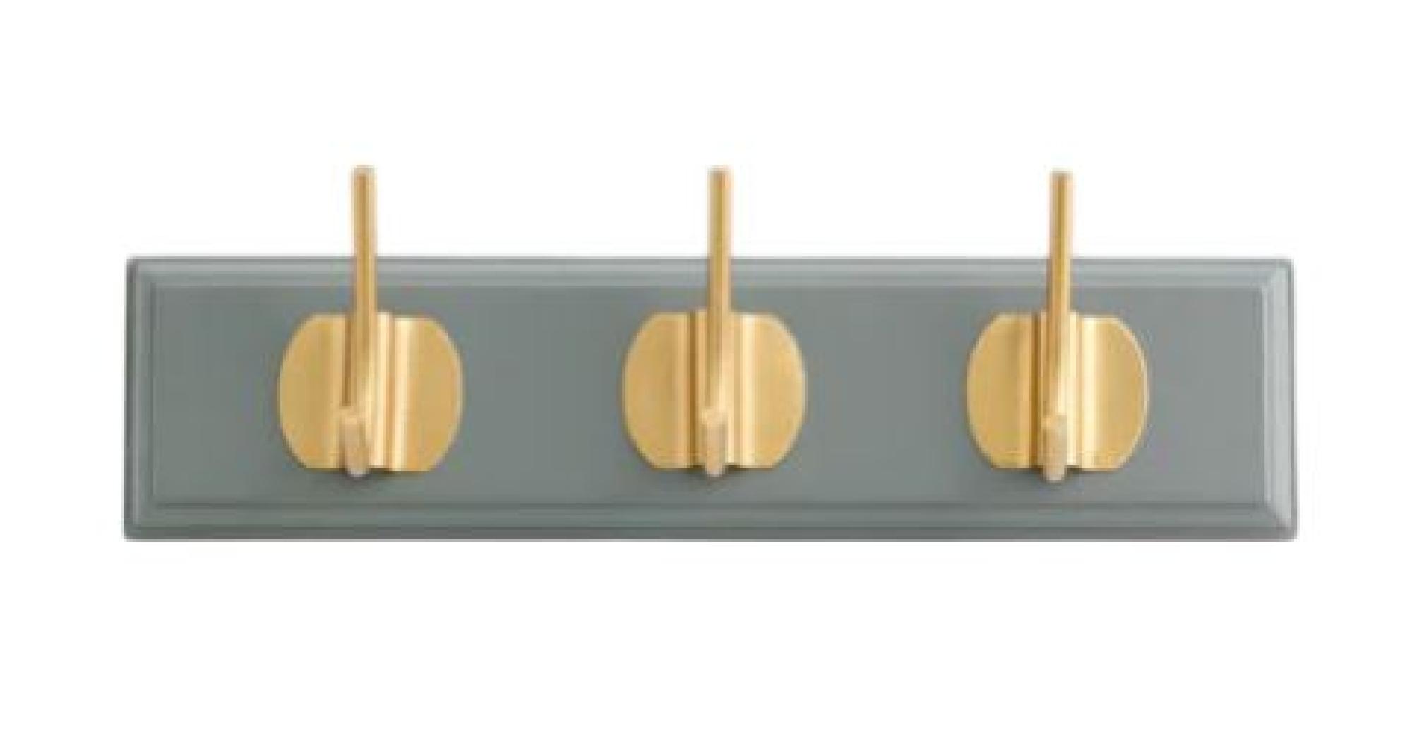 Edgy Grey 3 Hooks Coat Rack (Set of 4)