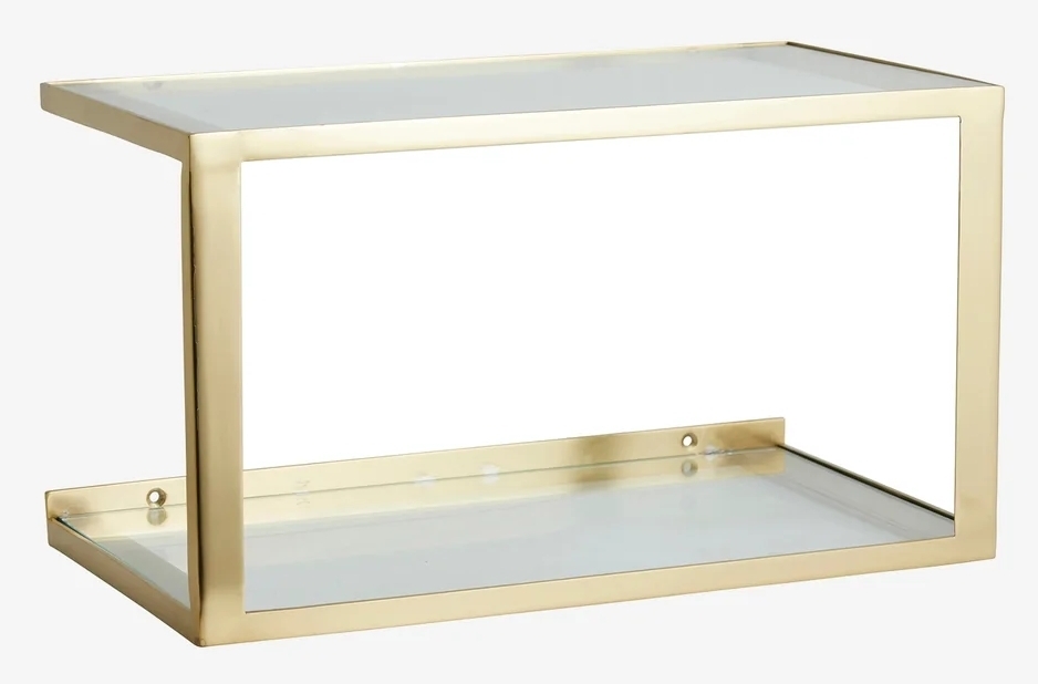 Nera Glass Golden Wall Shelf