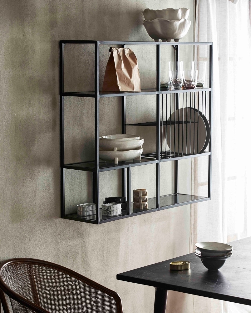 Rur Wall Shelf - Black - Glass