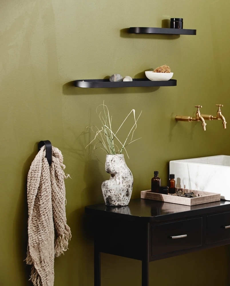 Sotra Wall Shelf - Black - Stainless Steel - Large