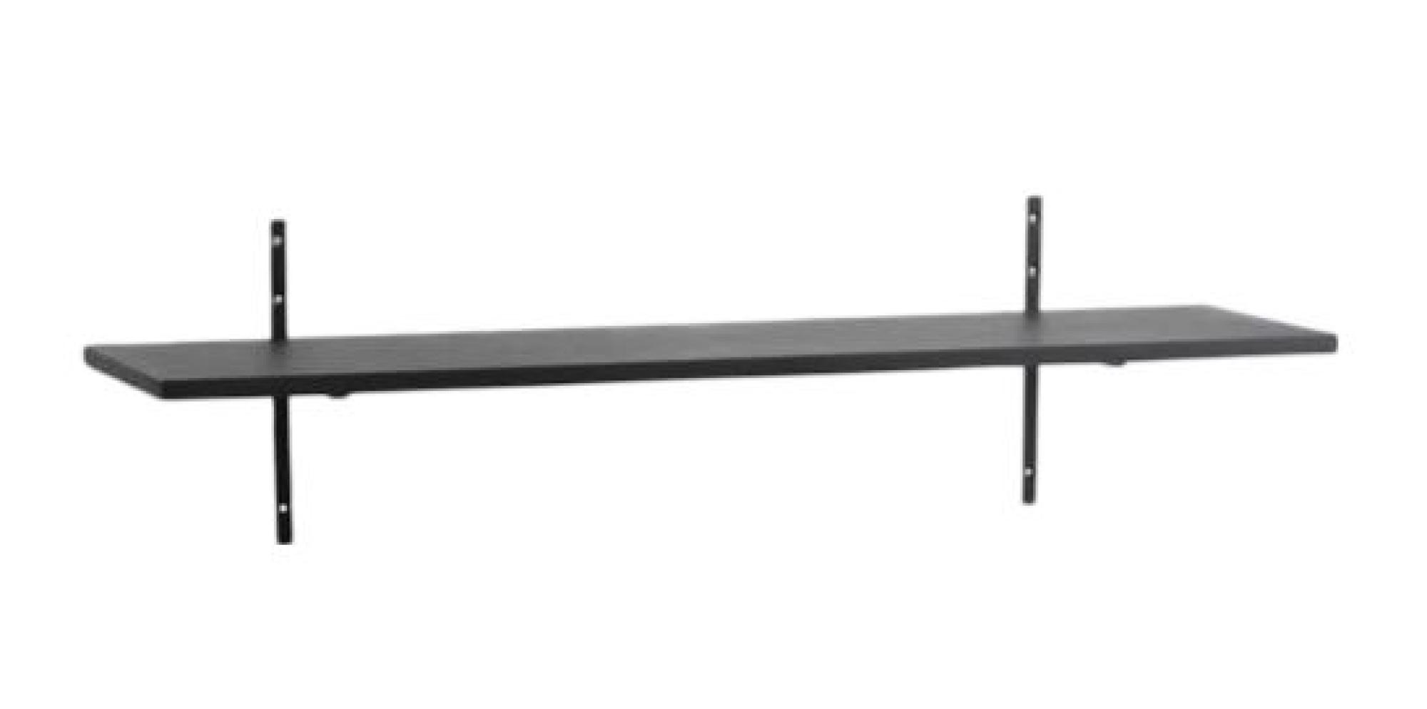 Tano Black Wooden Wall Shelf