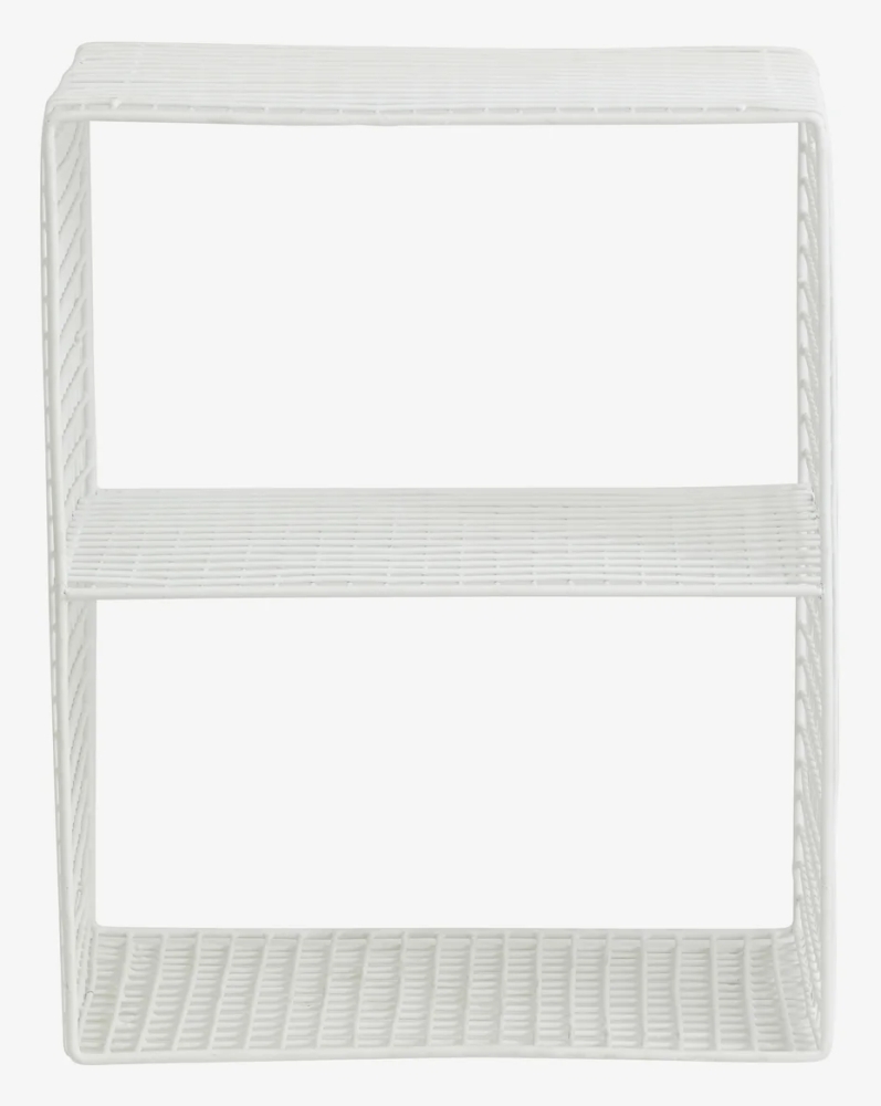 Tuo White Painted Metal Shelf