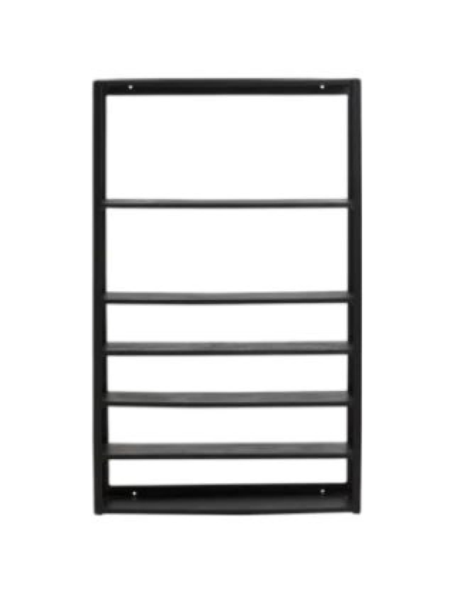 Zaros Black Metal Wall Shelf