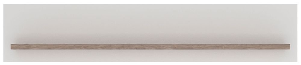 Toronto White Gloss Wall Shelf - 125cm