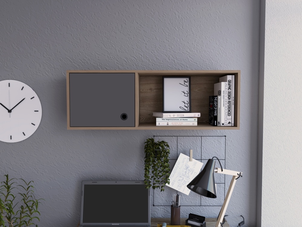 Vegas Wall Storage Unit - Grey