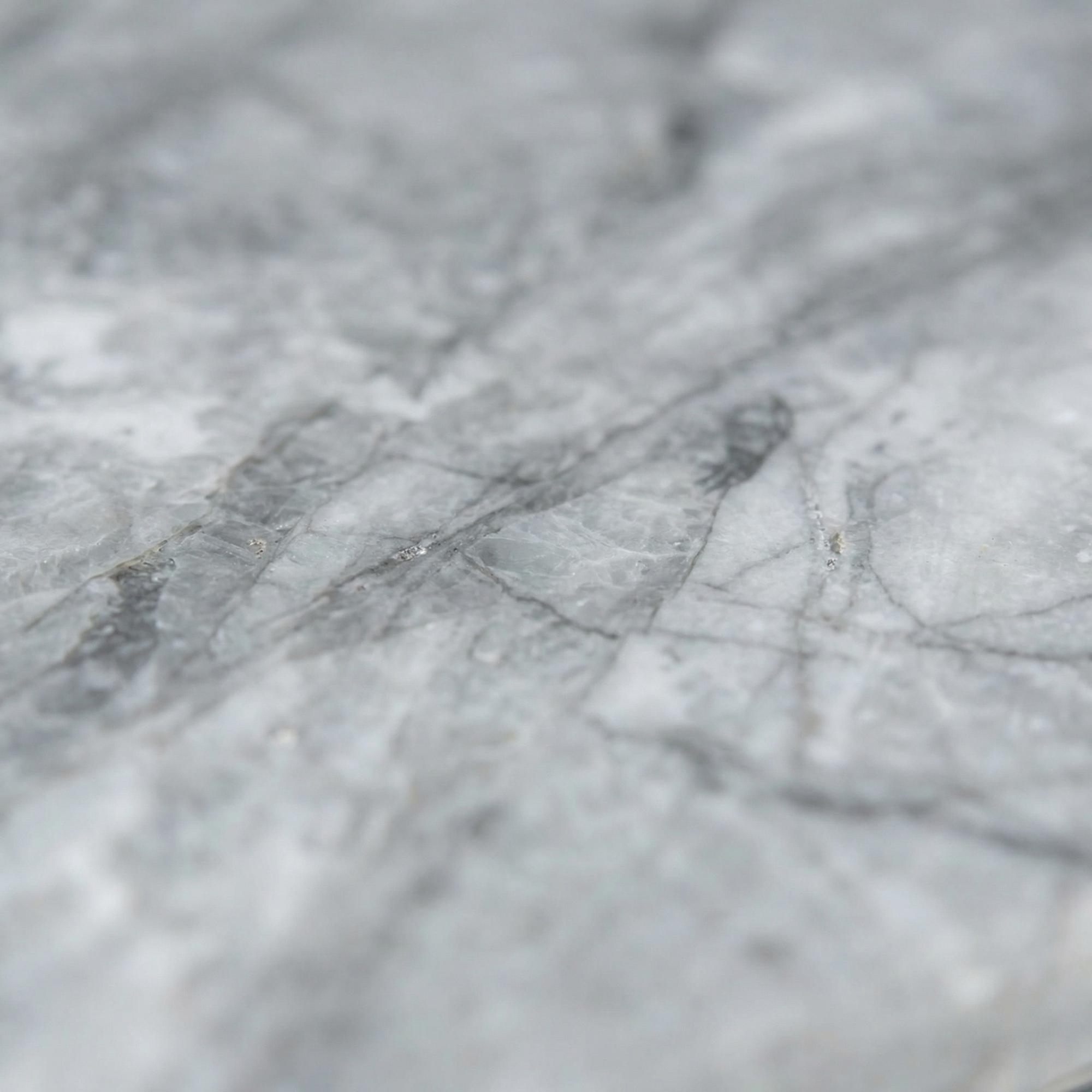 Glacier Coffee Table - Grey Marble & Chrome