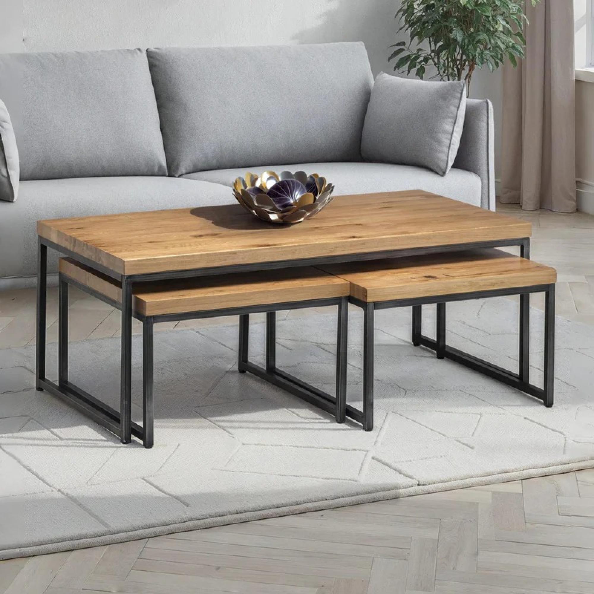 Brooklyn Nest of Coffee Tables - Oak