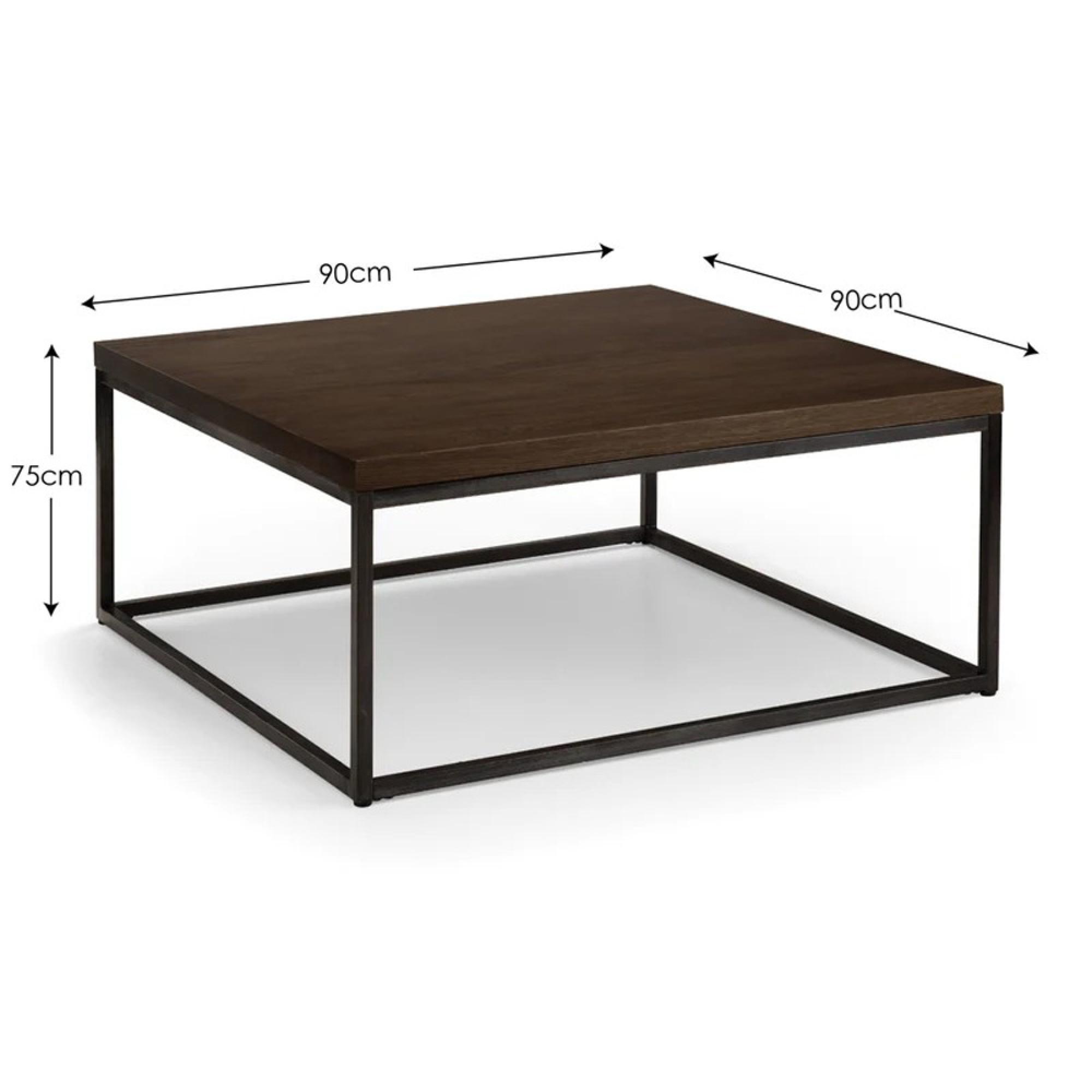 Brooklyn Coffee Table - 90cm - Square - Dark Oak