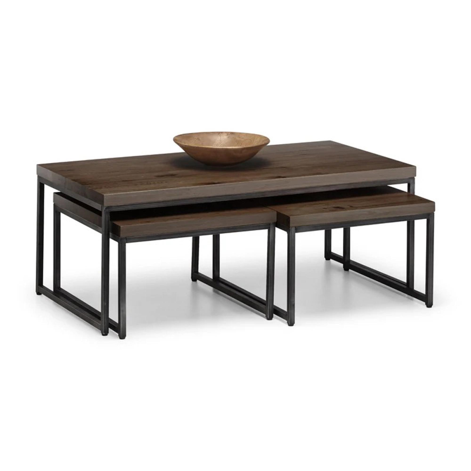 Brooklyn Nest of Coffee Tables - Dark Oak