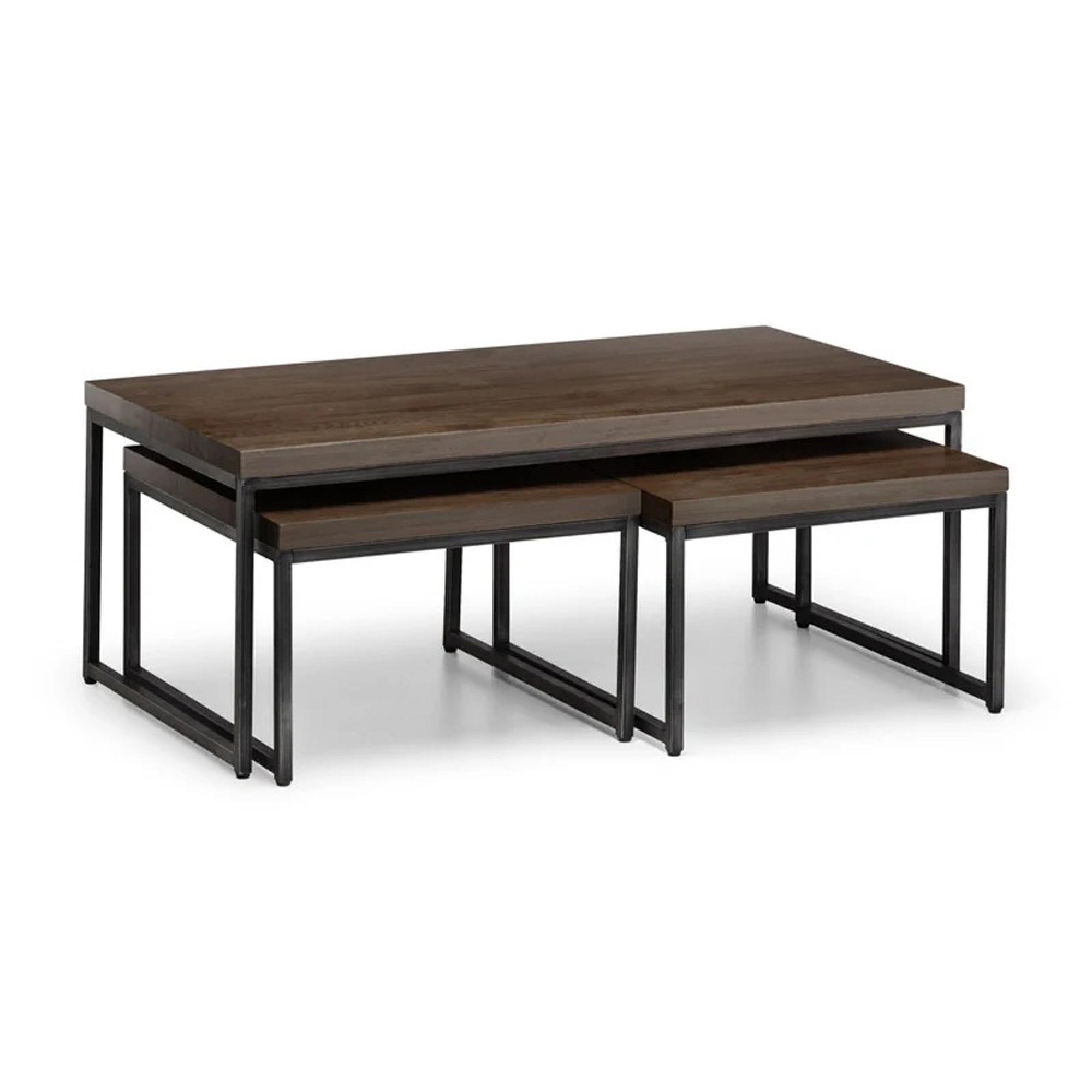 Brooklyn Nest of Coffee Tables - Dark Oak