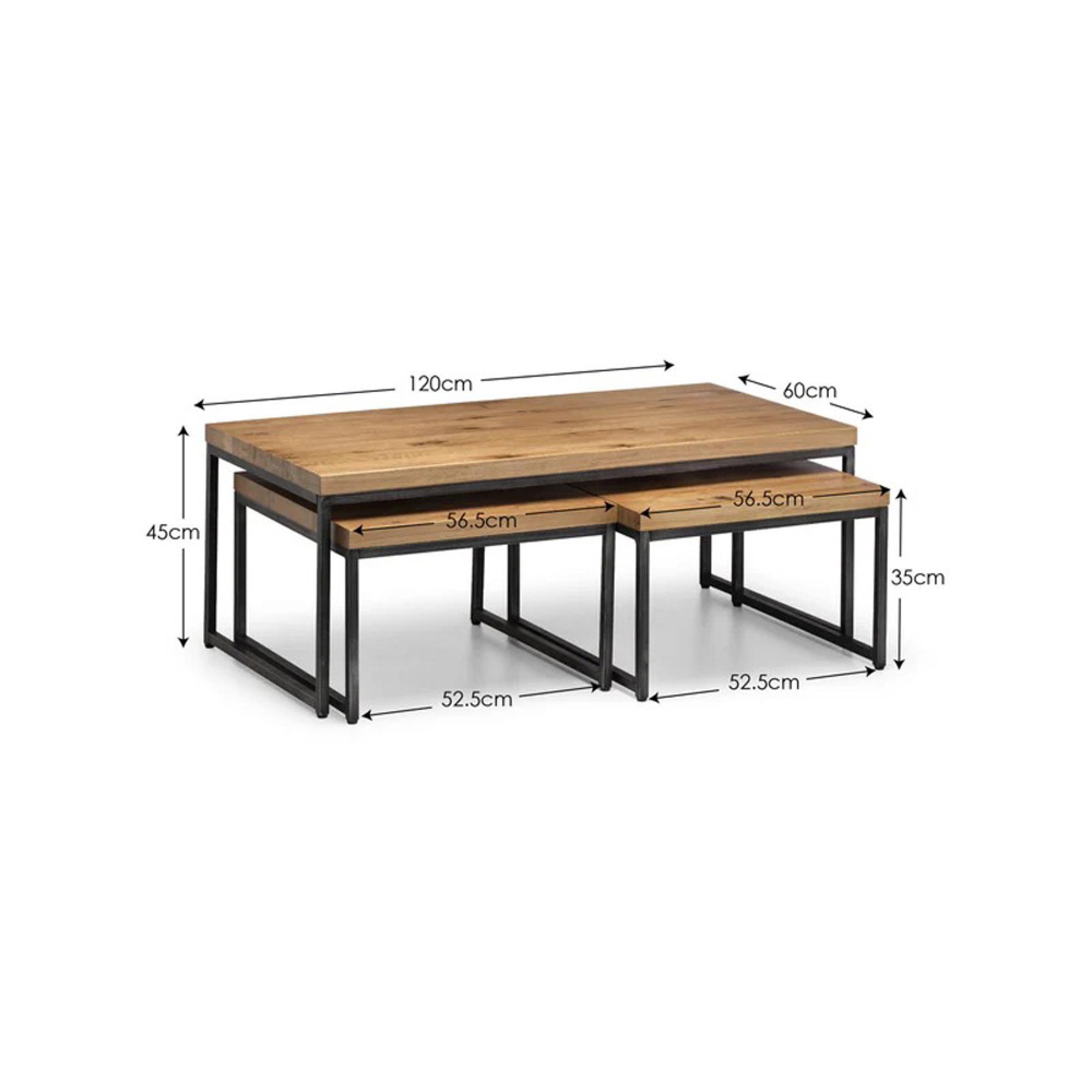 Brooklyn Nest of Coffee Tables - Oak