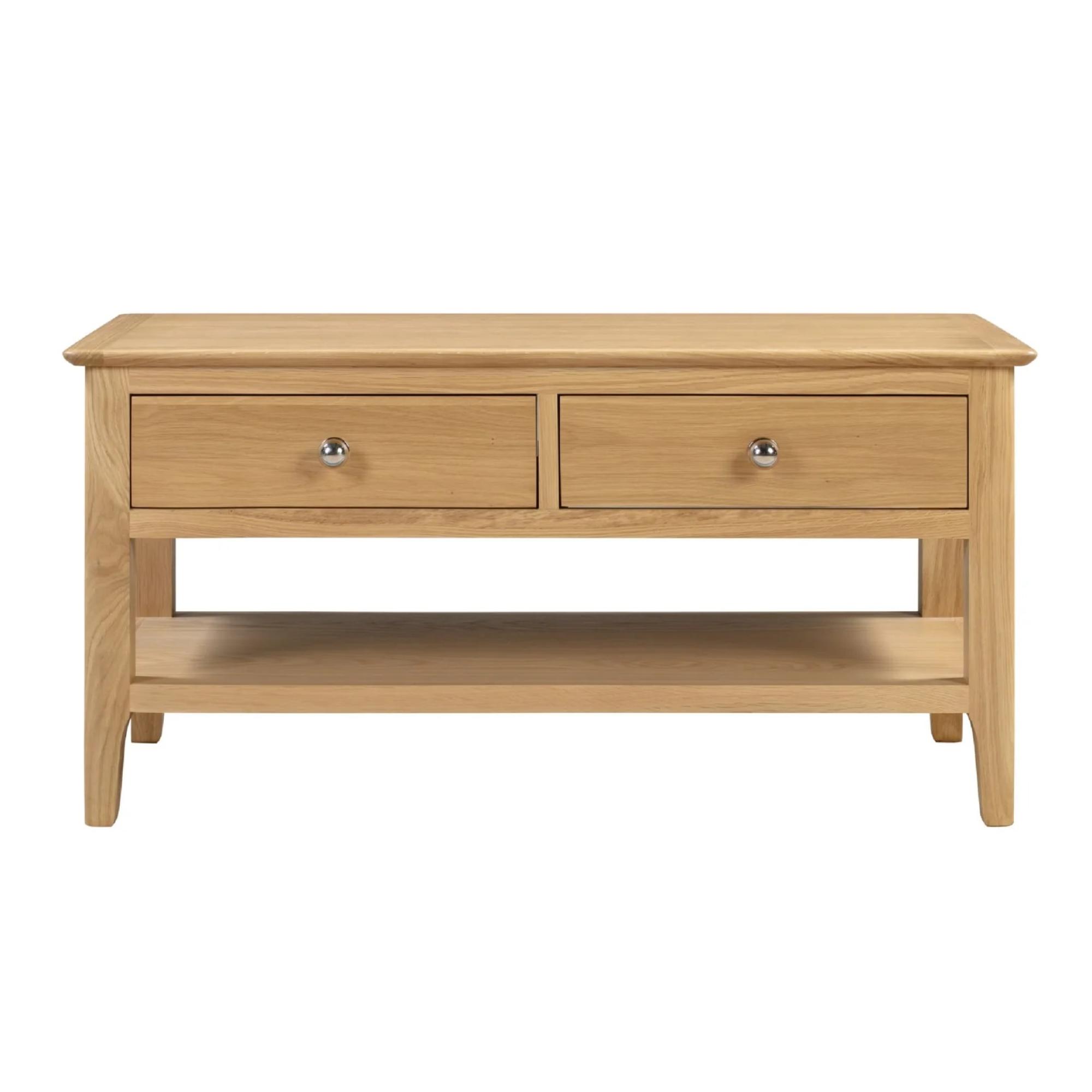 Cotswold Coffee Table - 2 Drawer - Oak