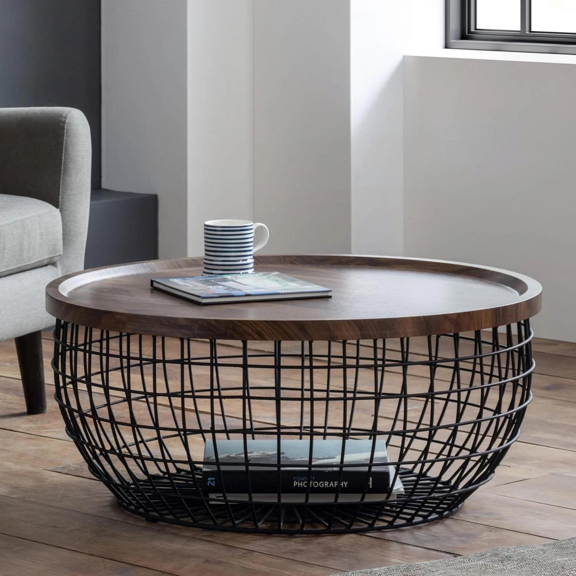 Smithson Coffee Table - 80cm - Round - Walnut