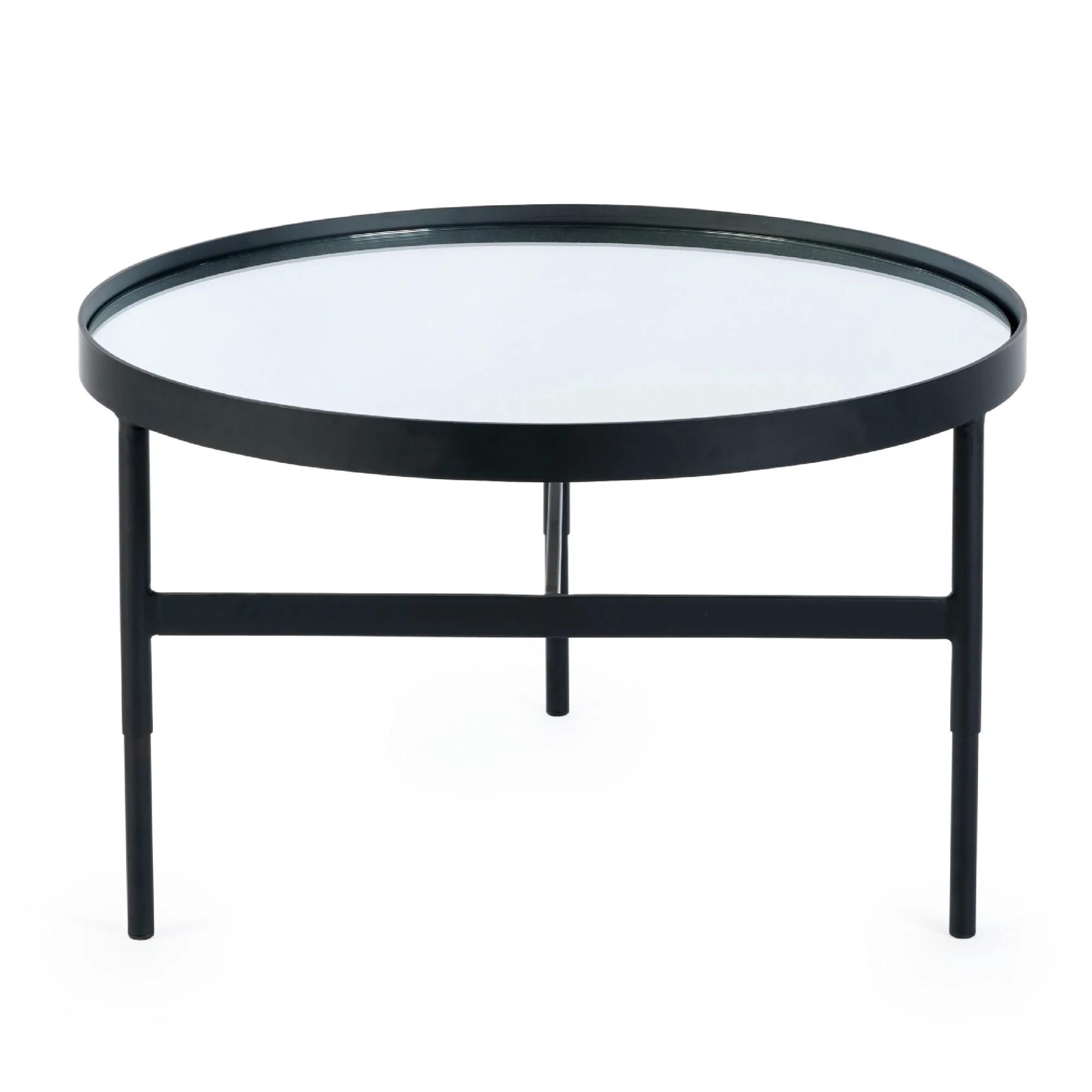 Franki Coffee Table - 70cm - Round - Black Metal