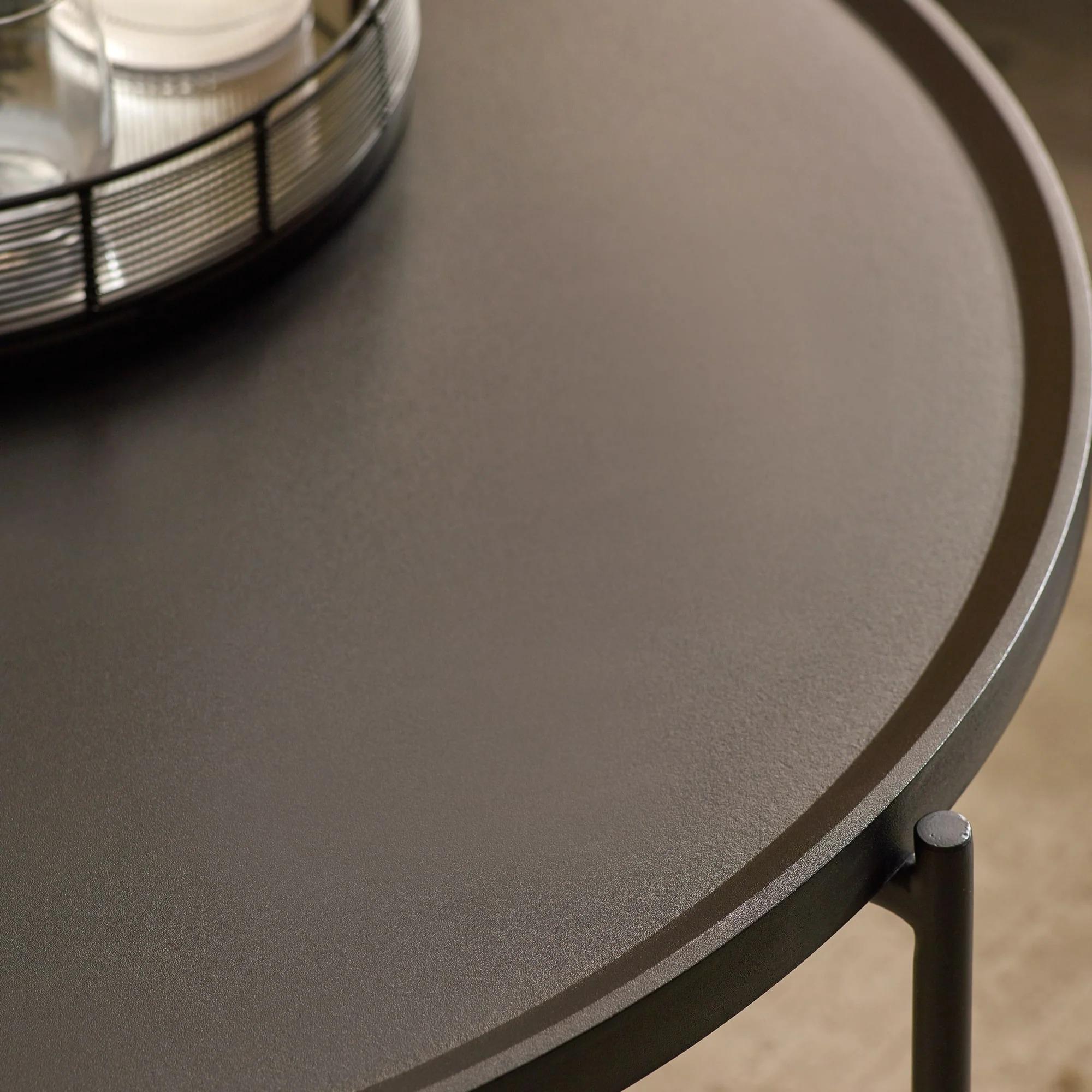 Sagrada Coffee Table Set - Round - Black Metal