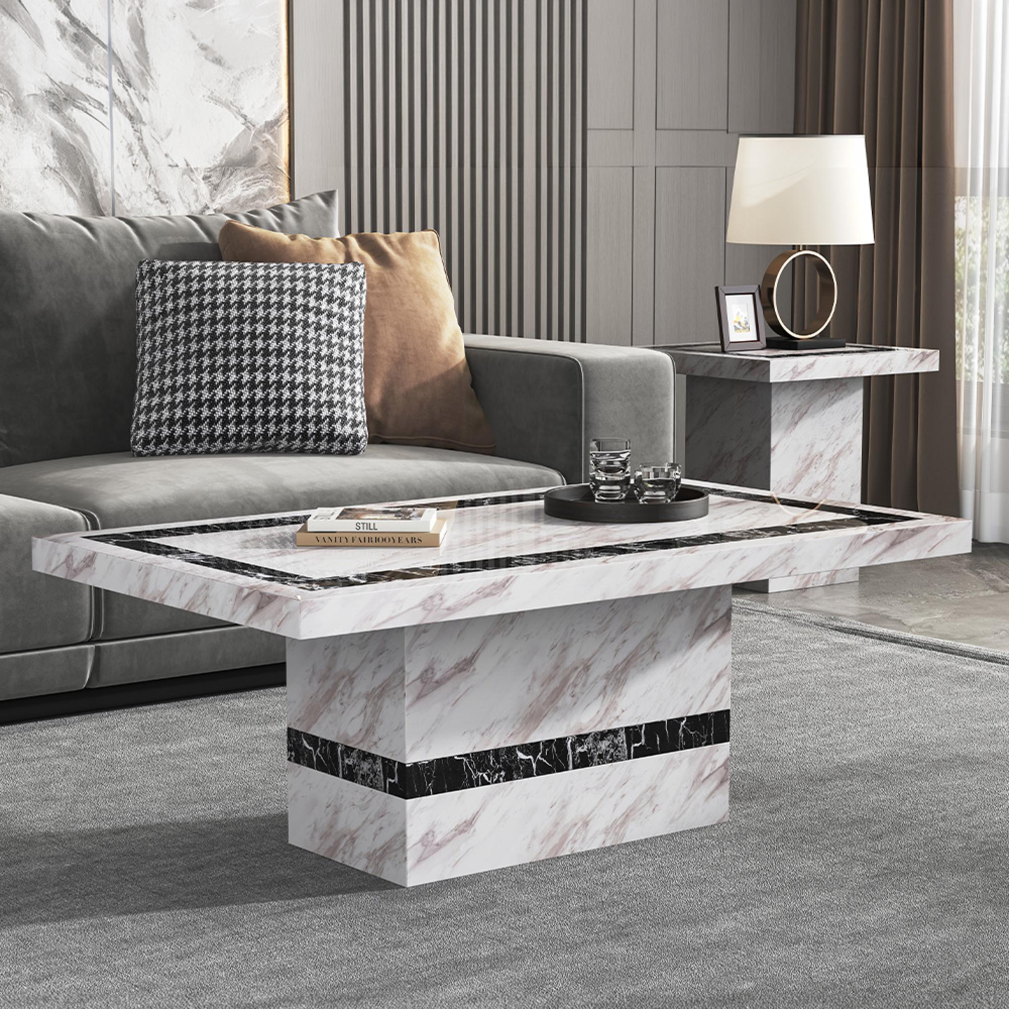 Rome Coffee Table - Beige Marble