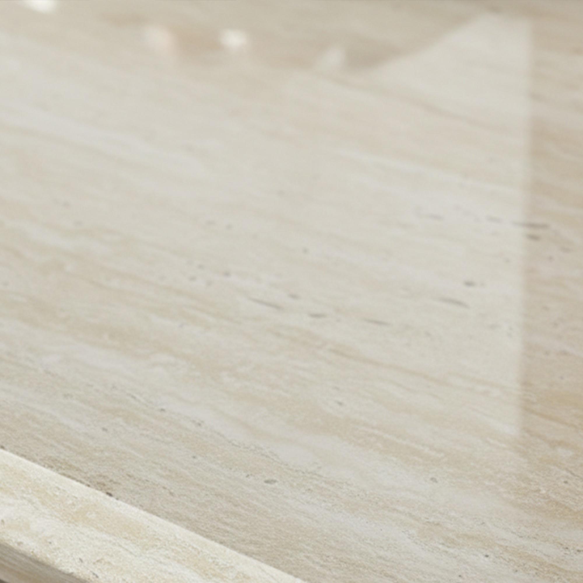 Milan Coffee Table - Travertine Beige Engineered Marble