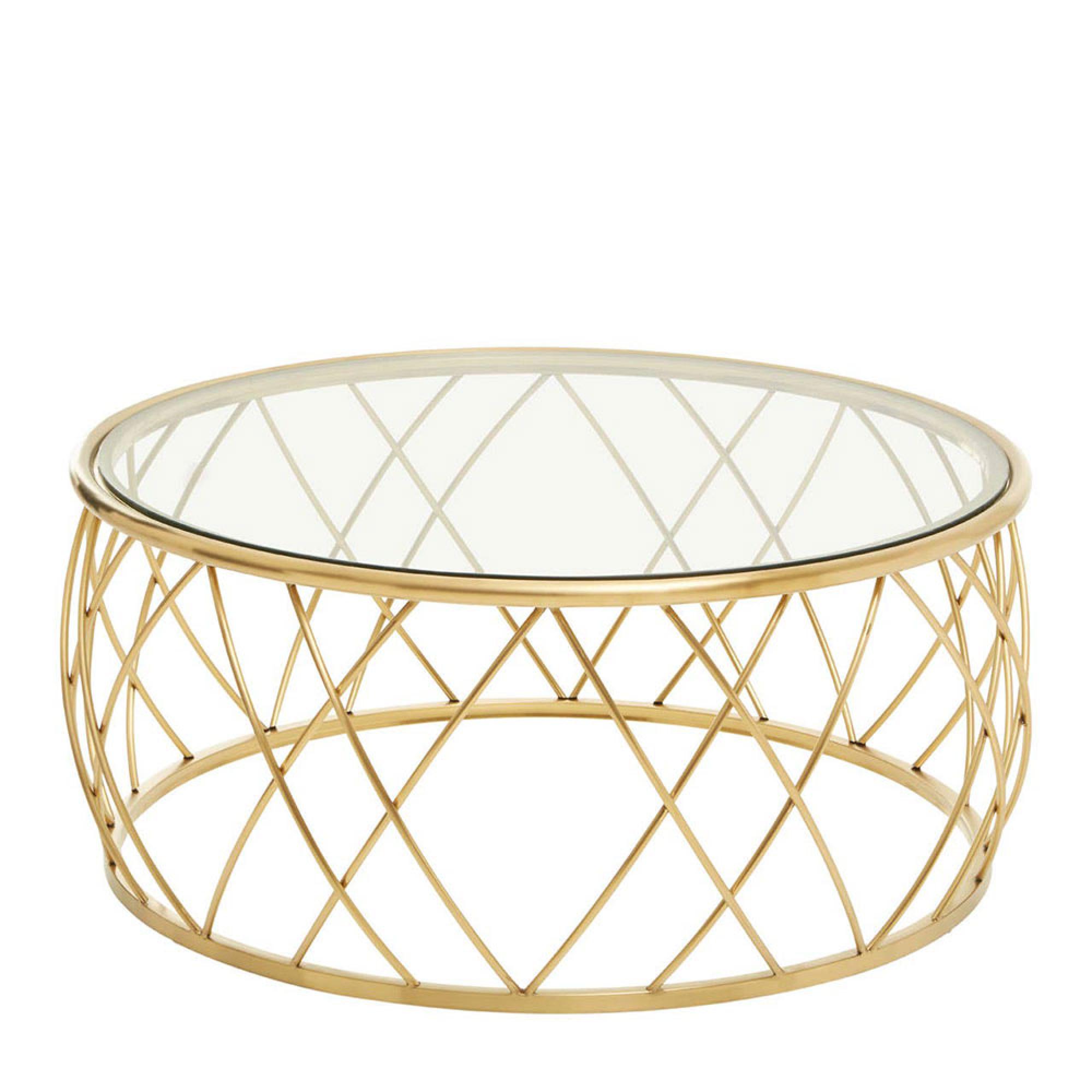 Ackey Table Ackley Black Glass and Gold 2 Tier Round Bar Trolley | CFS UK