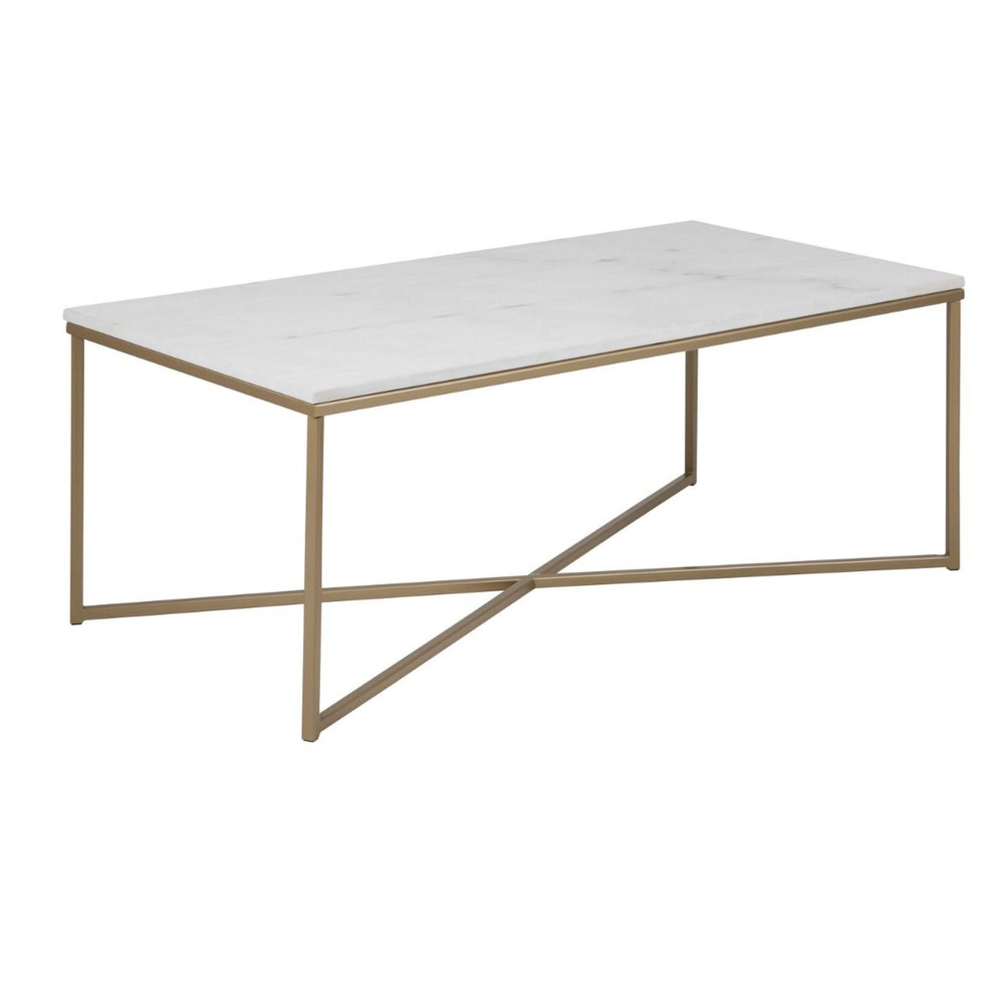Alisma White Marble Top Coffee Table