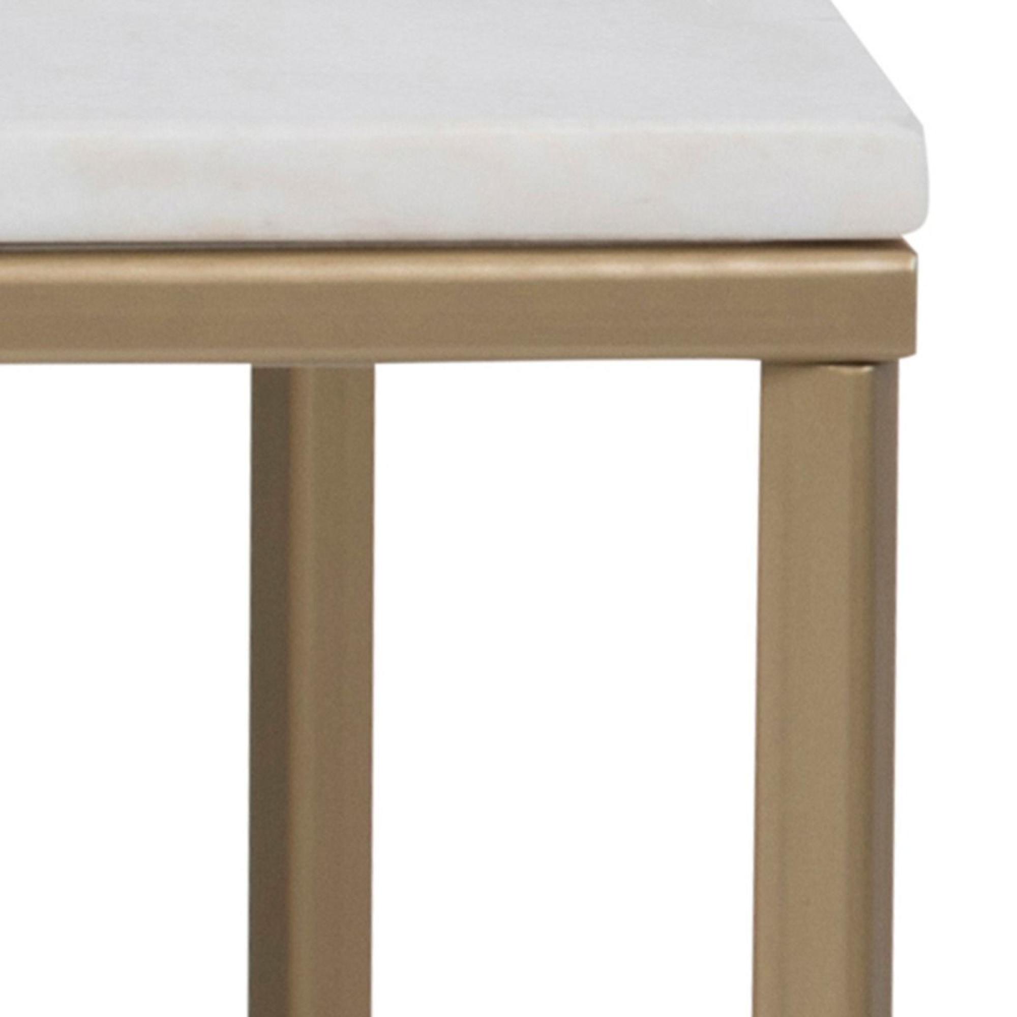 Alisma White Marble Top Coffee Table