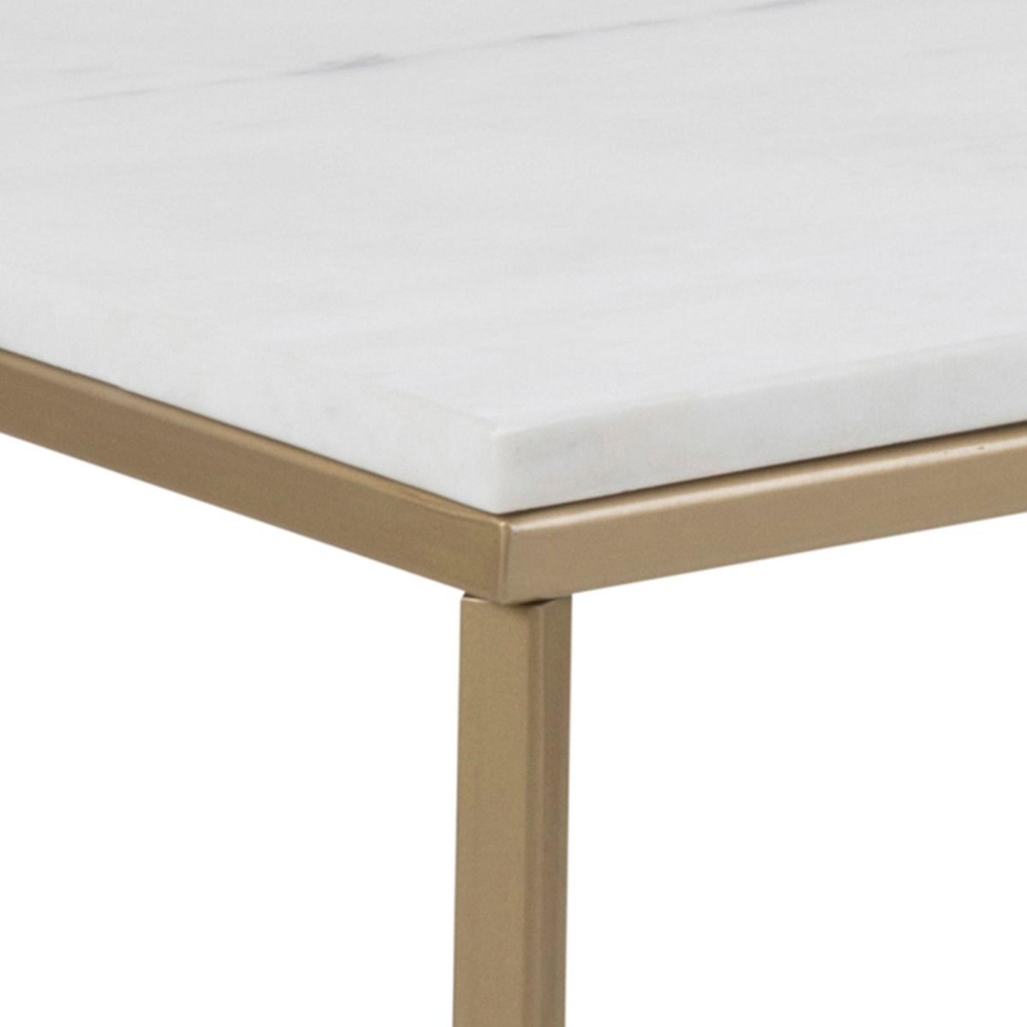 Alisma White Marble Top Coffee Table