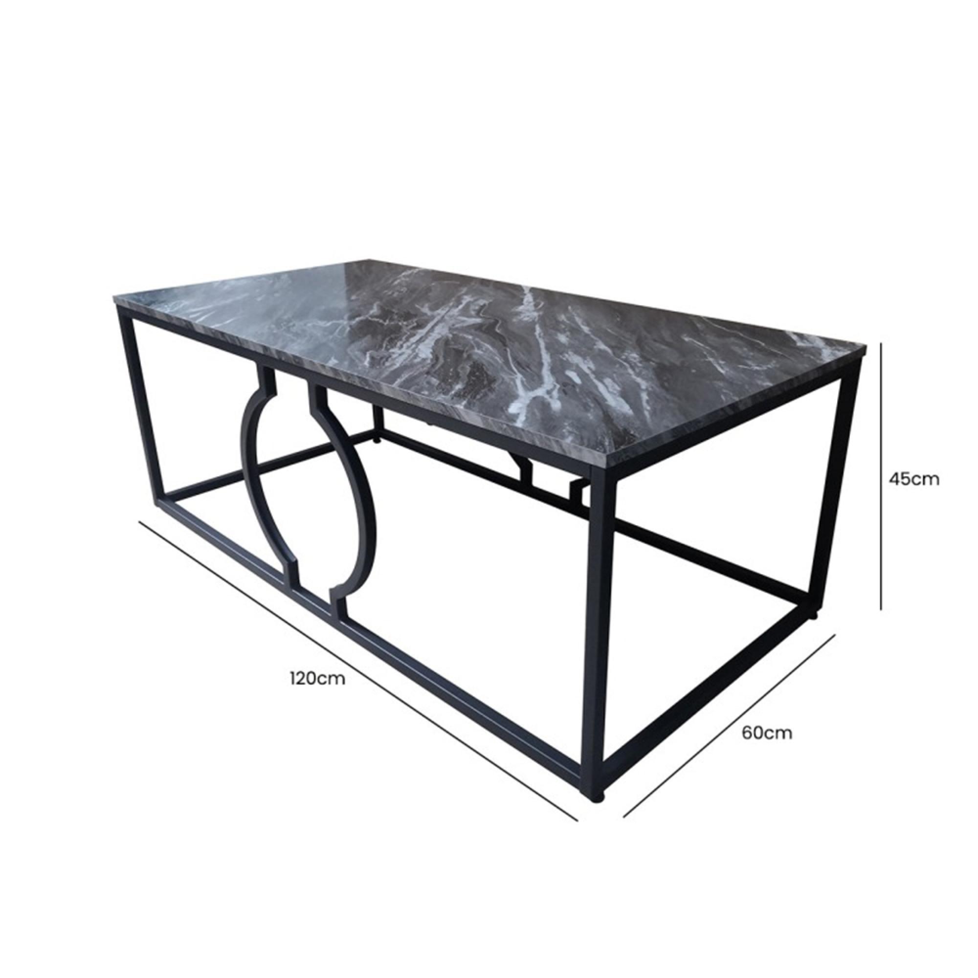 Alora Coffee Table - Black Marble Effect