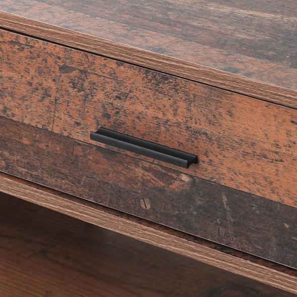 Alpena Rustic Oak 3 Drawer Coffee Table