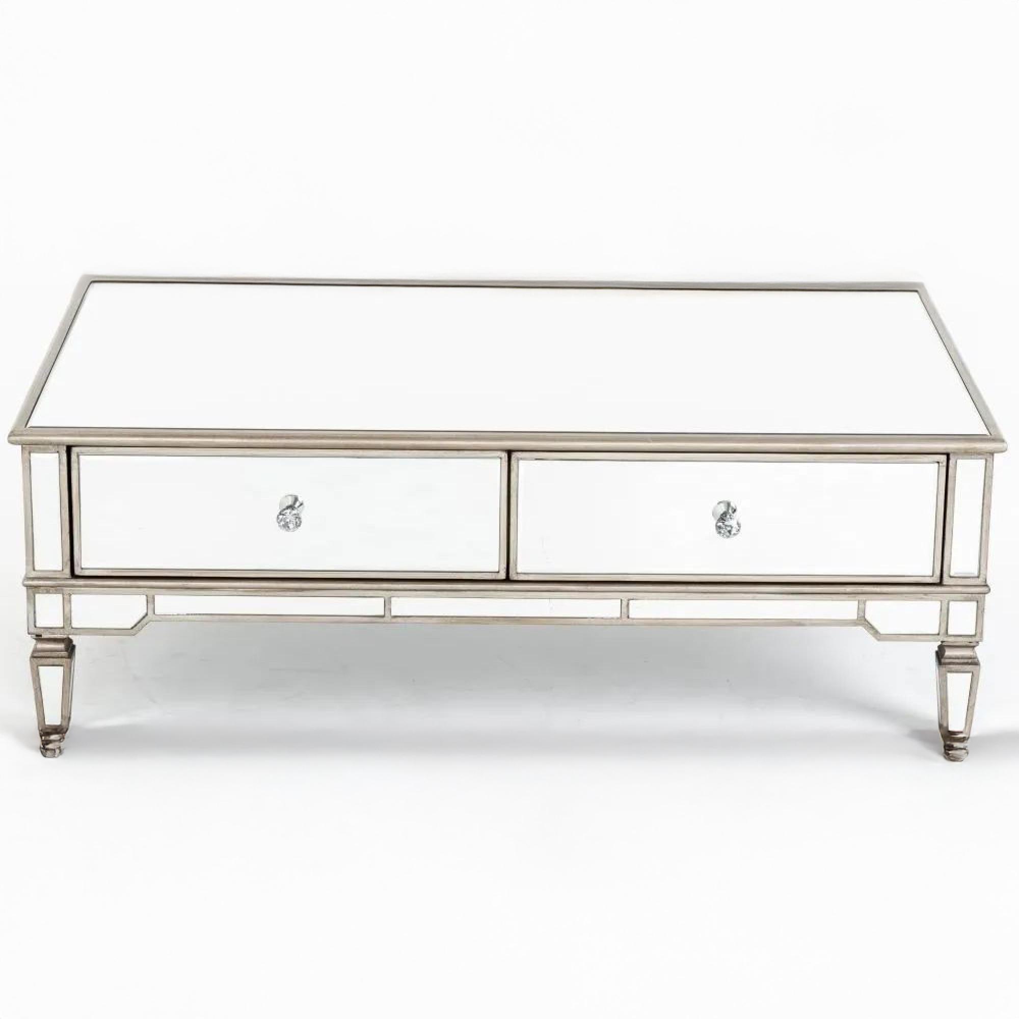 Antoinette Coffee Table - Mirrored - Champagne Trim
