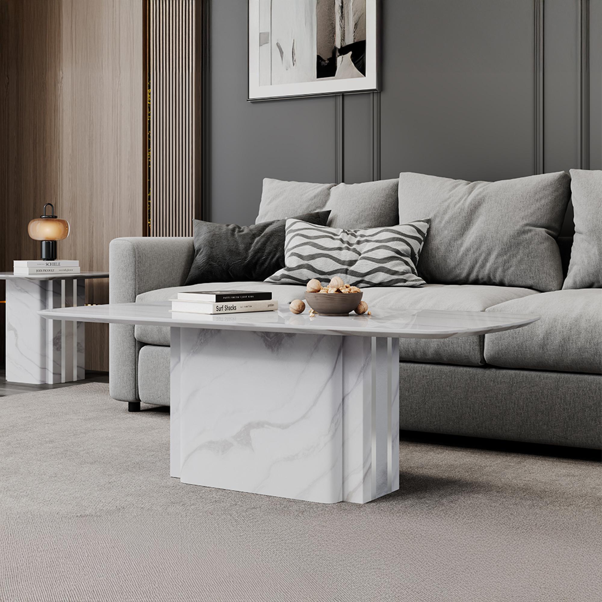 Antonio Coffee Table - White Marble