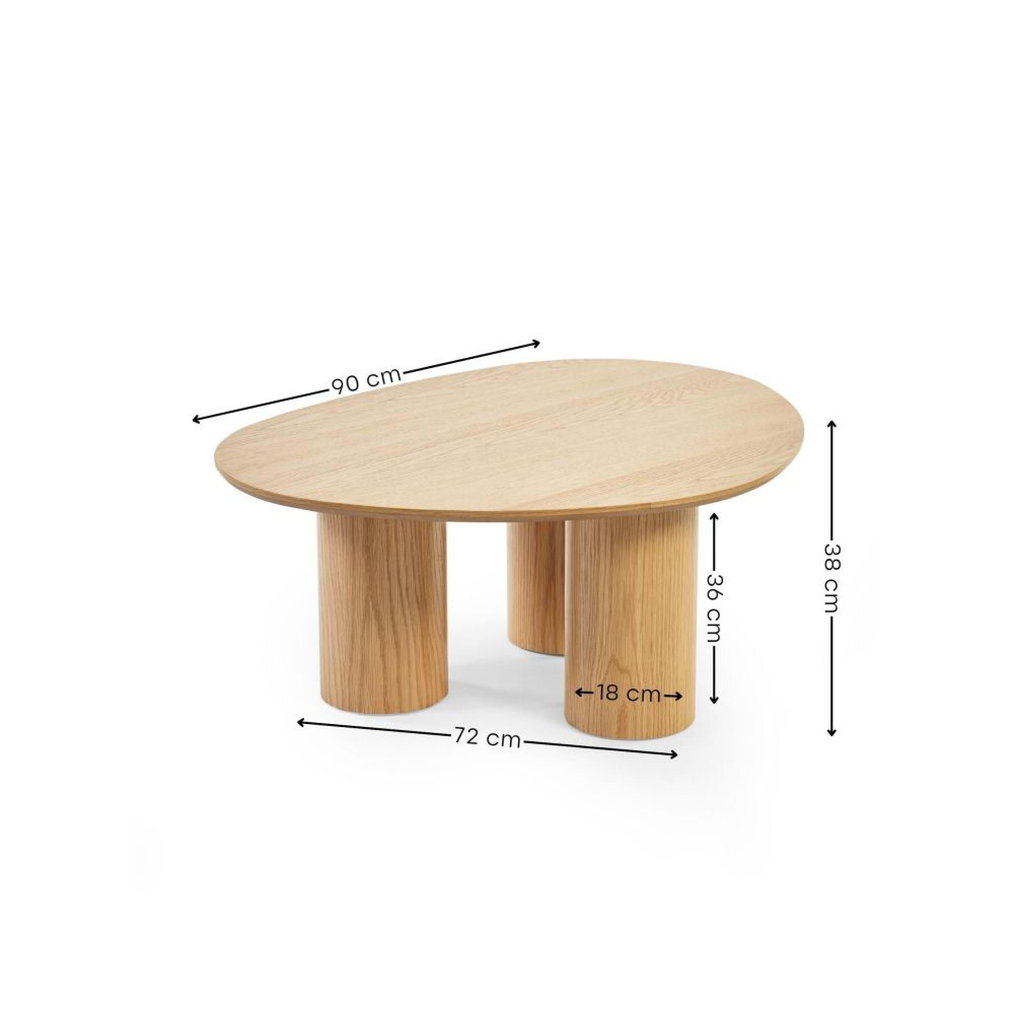 Anya Coffee Table - 100cm - Light Oak