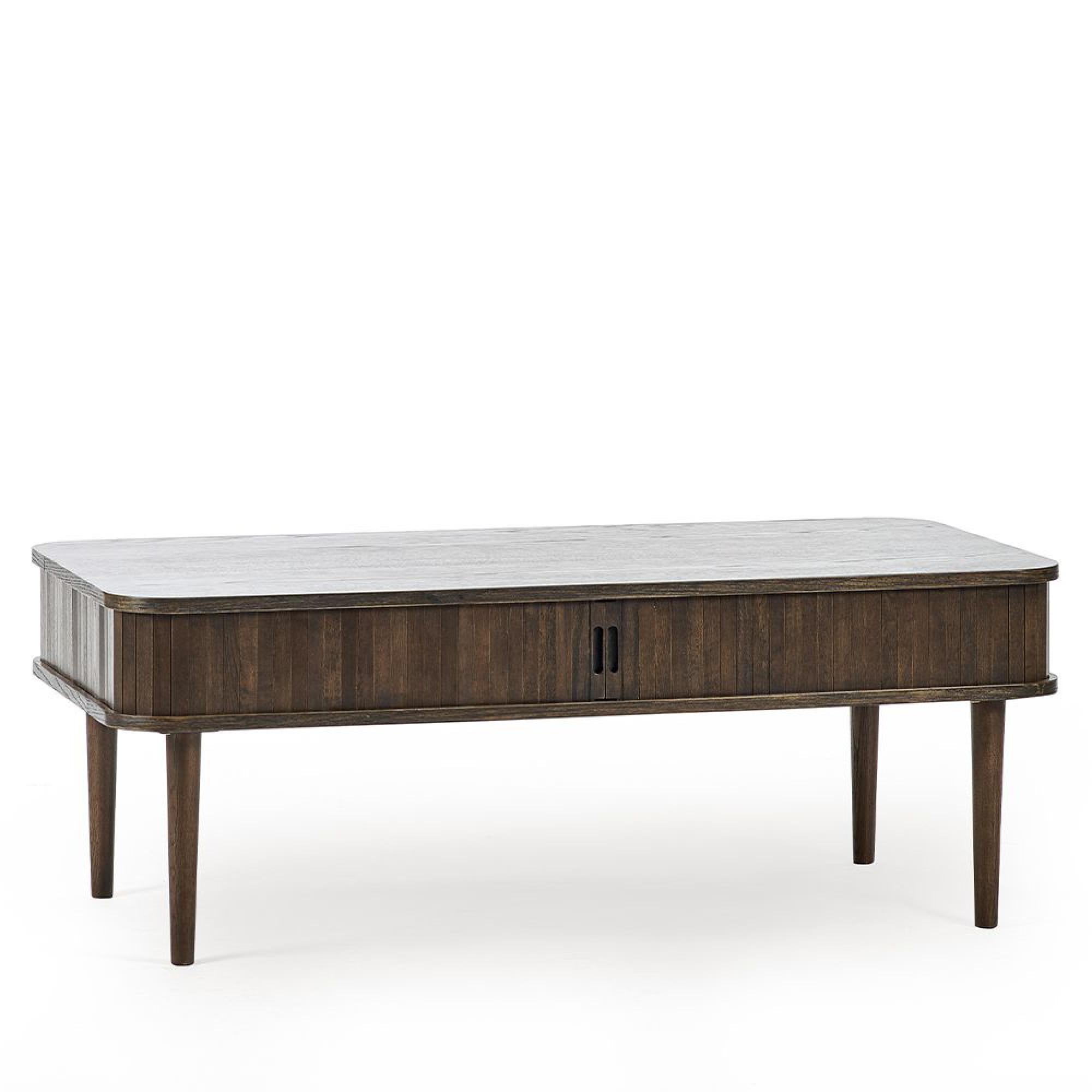 Arya Ribbed Dark Oak Coffee Table
