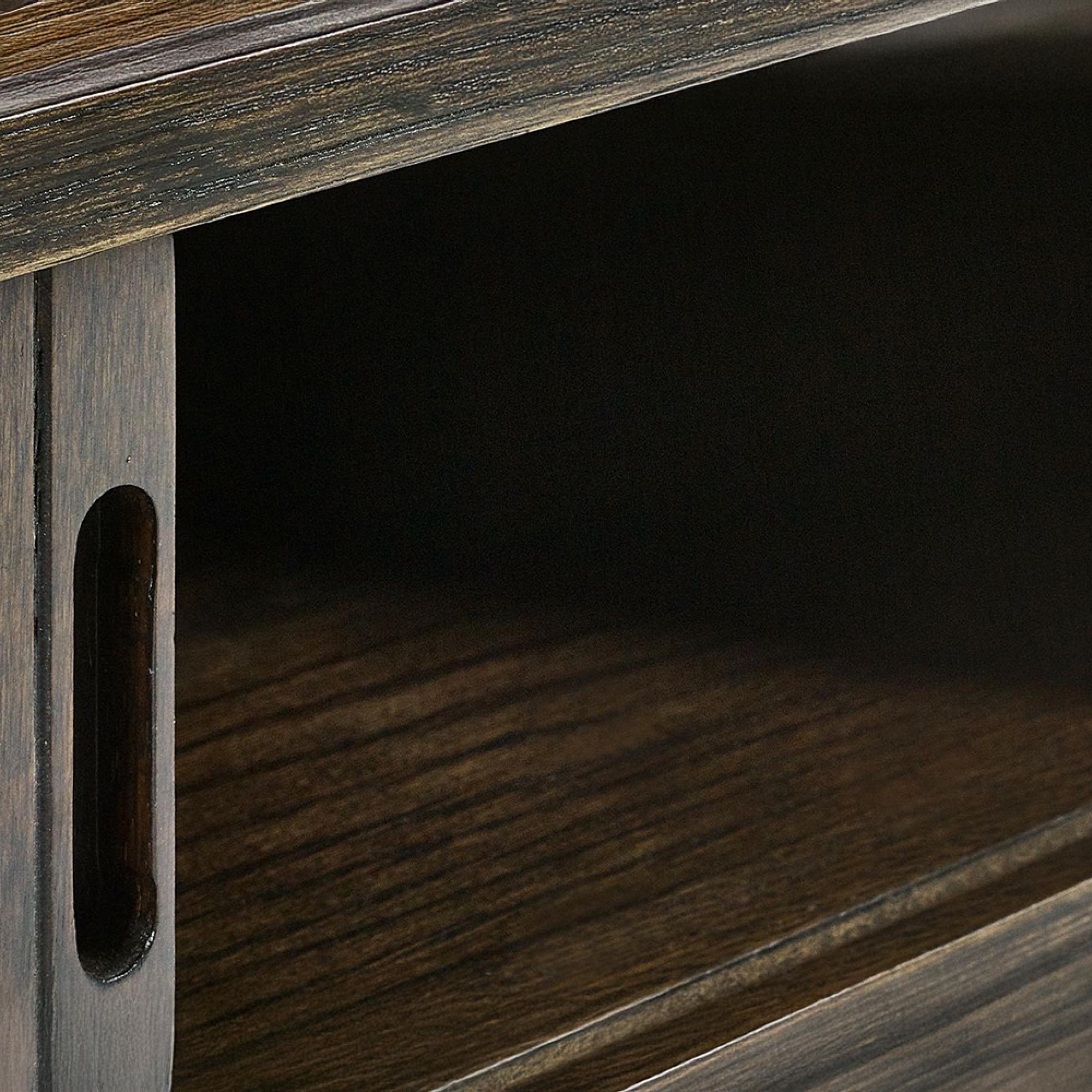 Arya Ribbed Dark Oak Coffee Table